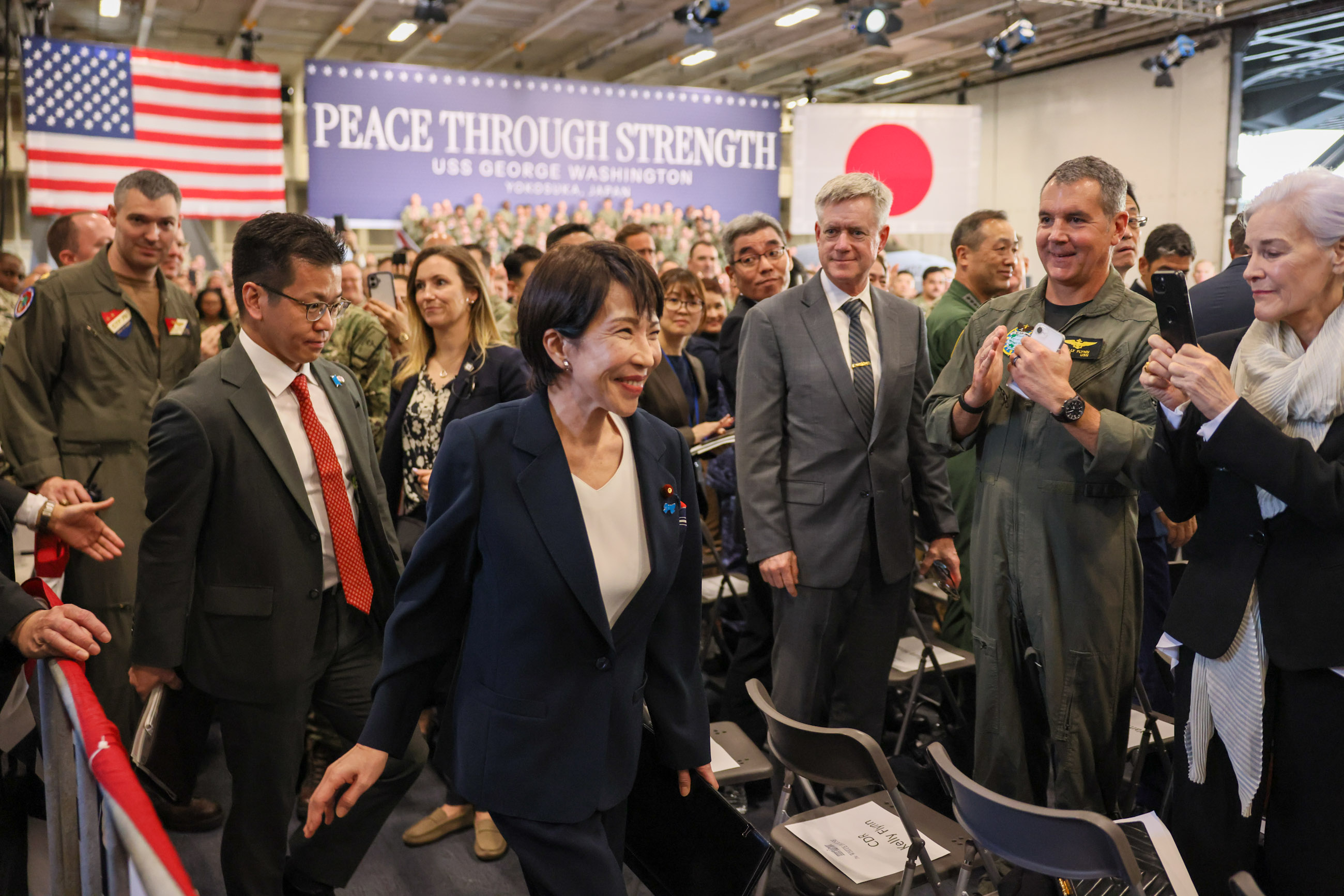 Prime Minister Takaichi visiting the U.S. Naval Base Yokosuka (3)