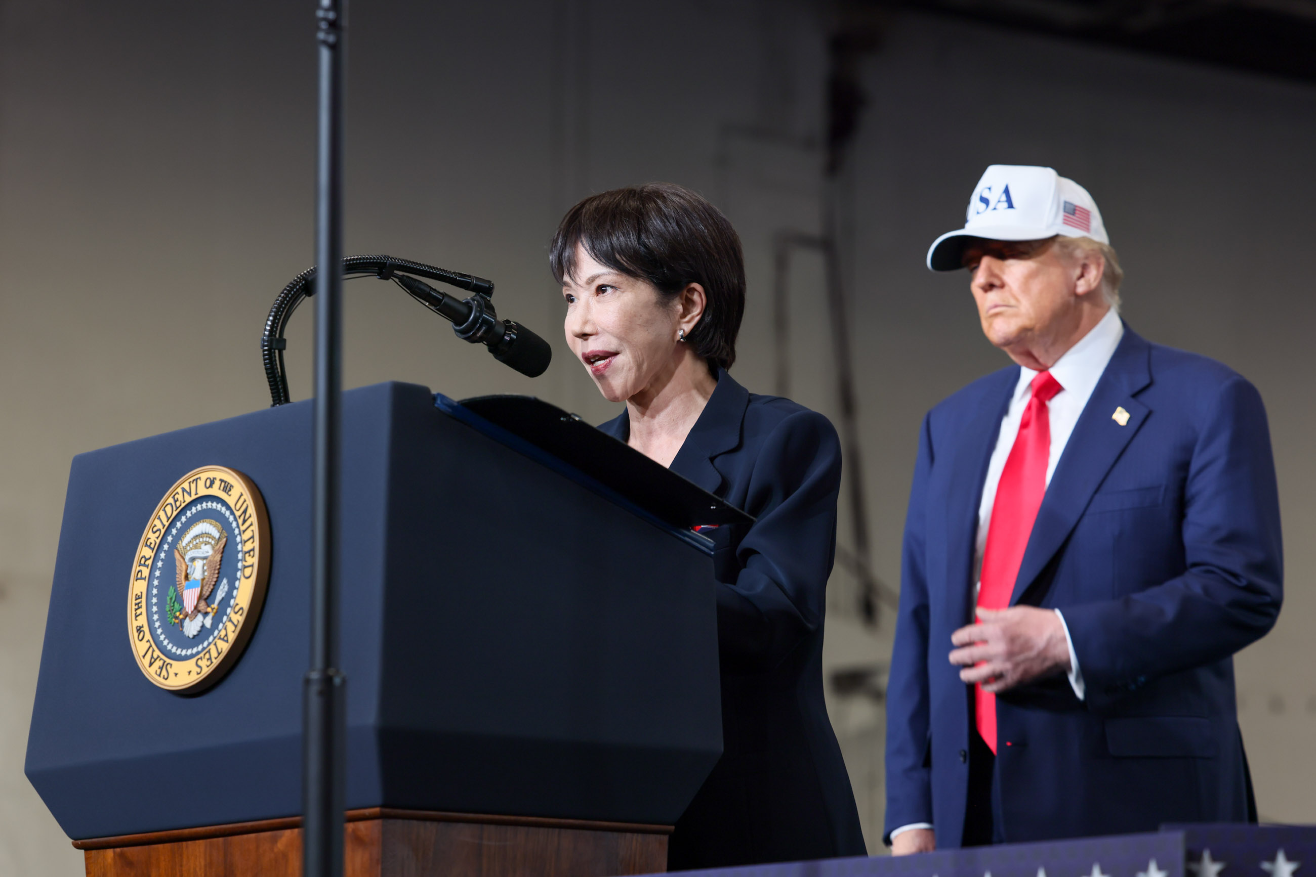 Prime Minister Takaichi delivering remarks (3)