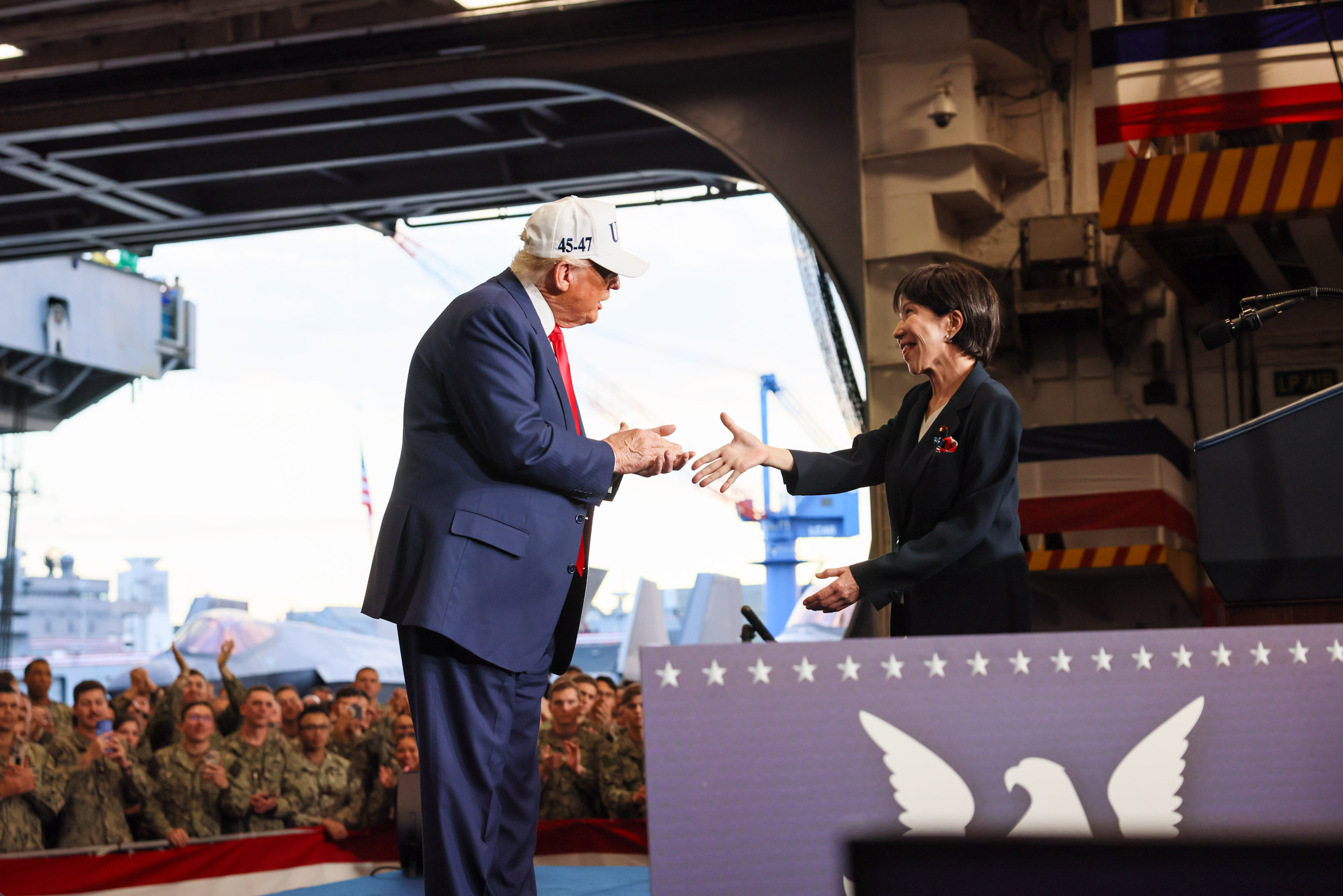 The two leaders delivering remarks (3)