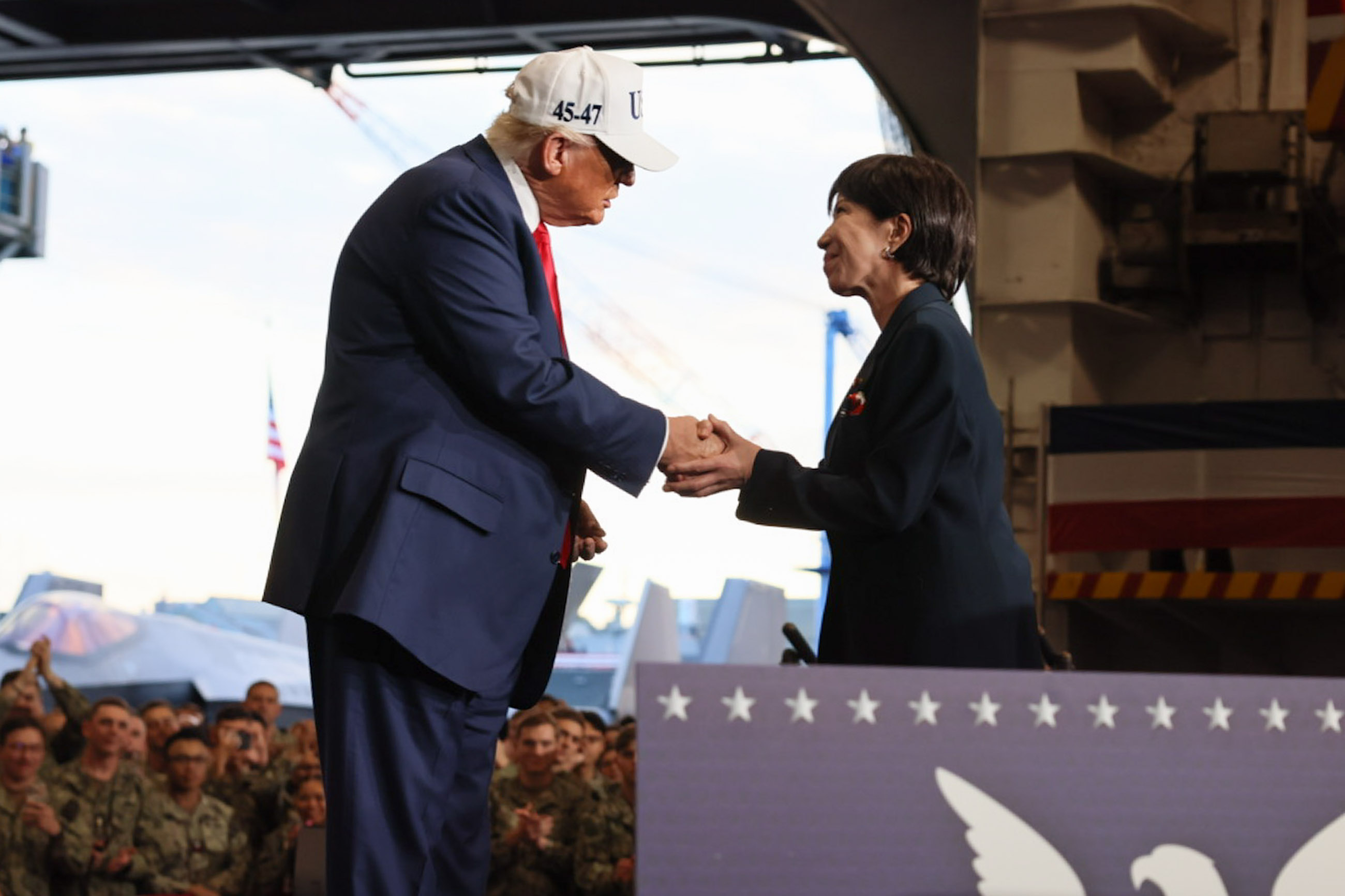 The two leaders delivering remarks (4)