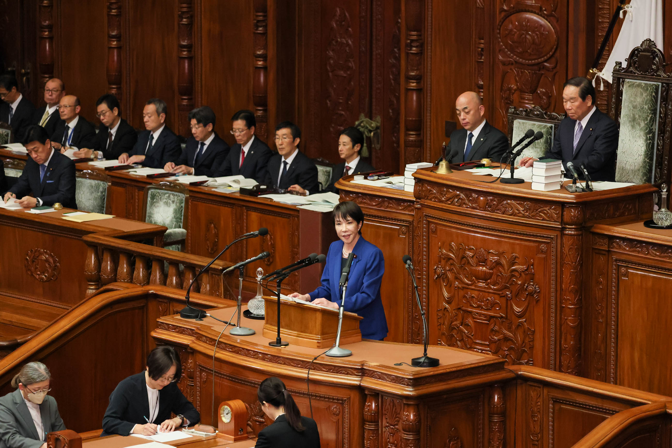 Prime Minister Takaichi delivering a policy speech during the plenary session of the House of Representatives (2)