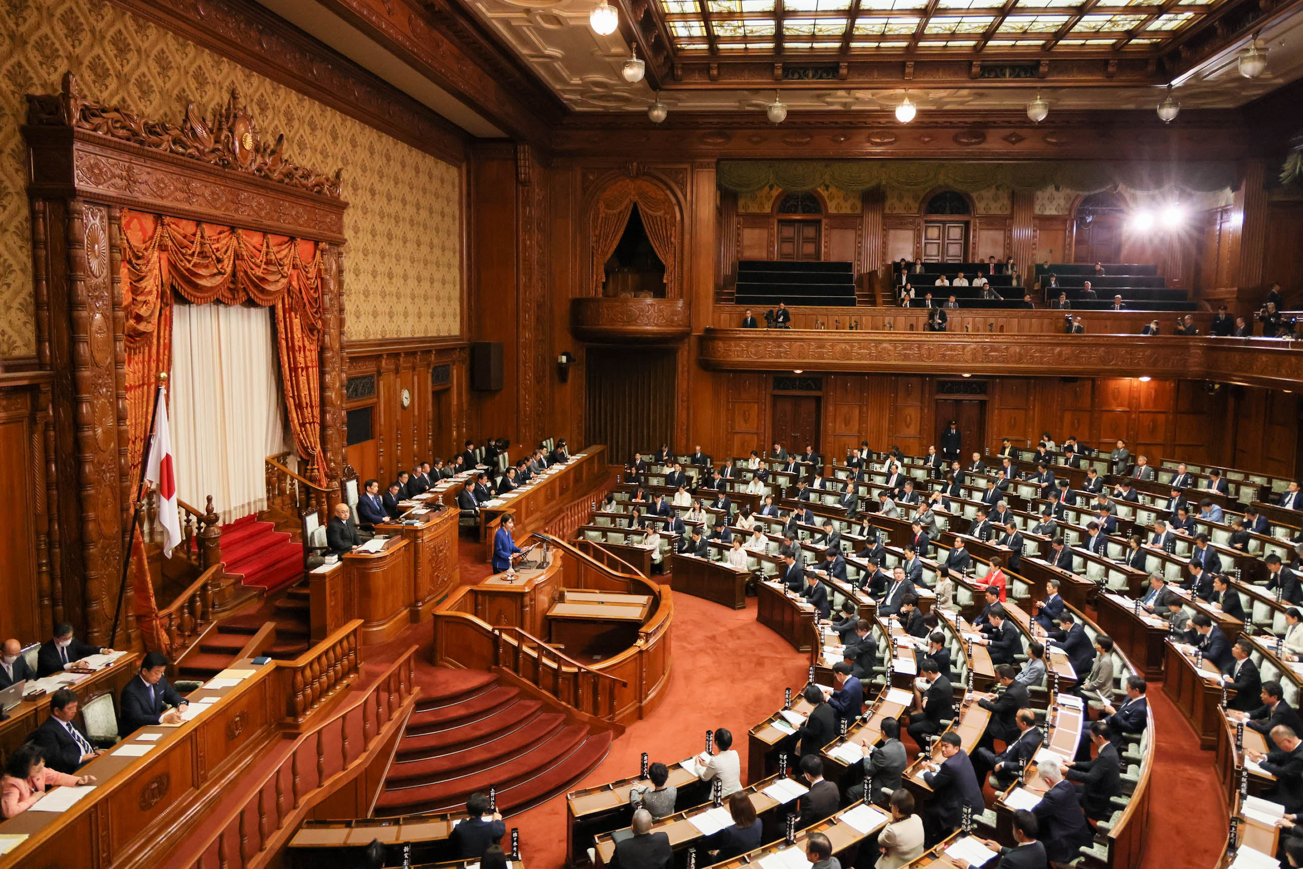 Prime Minister Takaichi delivering a policy speech during the plenary session of the House of Councillors (1)