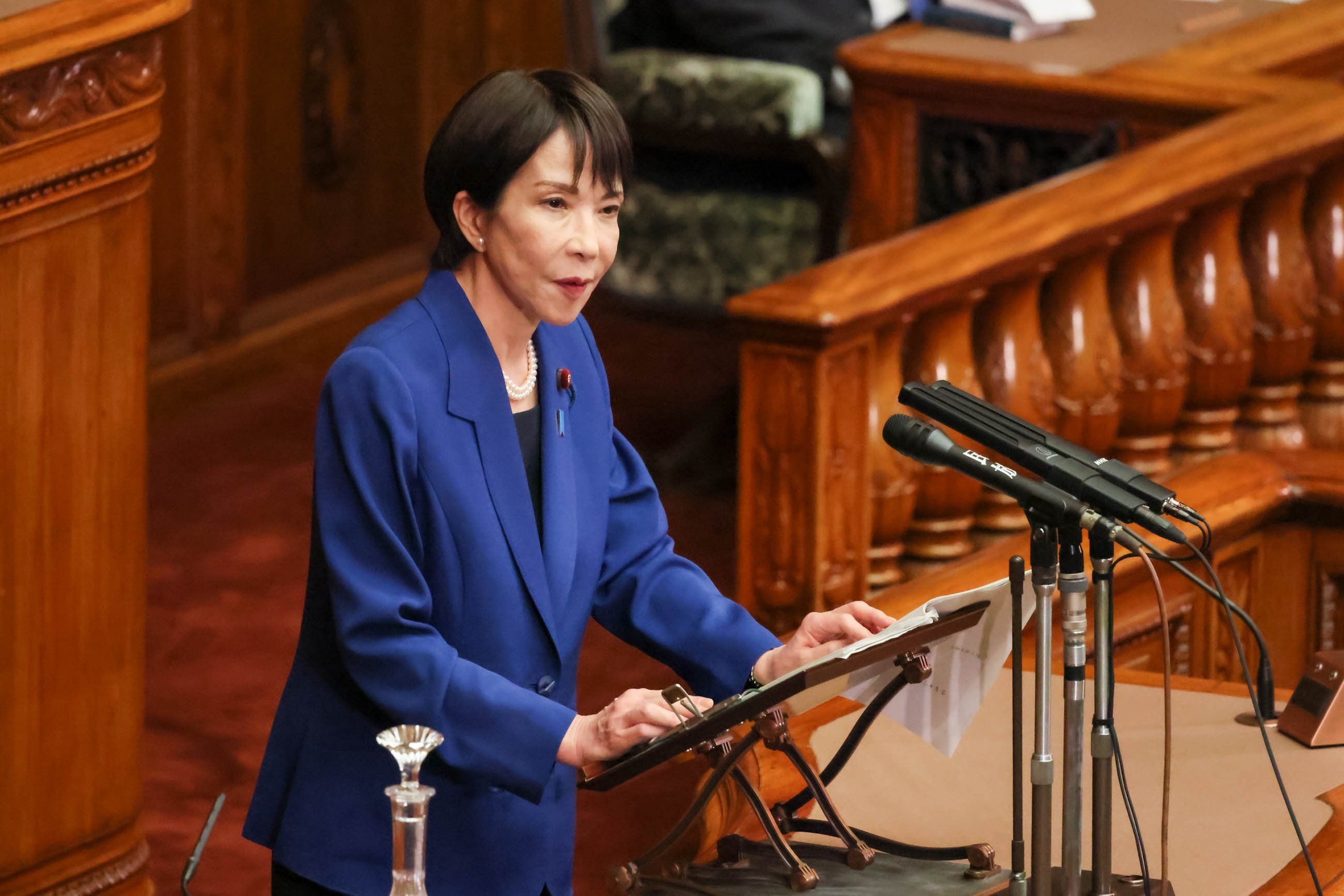 Prime Minister Takaichi delivering a policy speech during the plenary session of the House of Councillors (3)