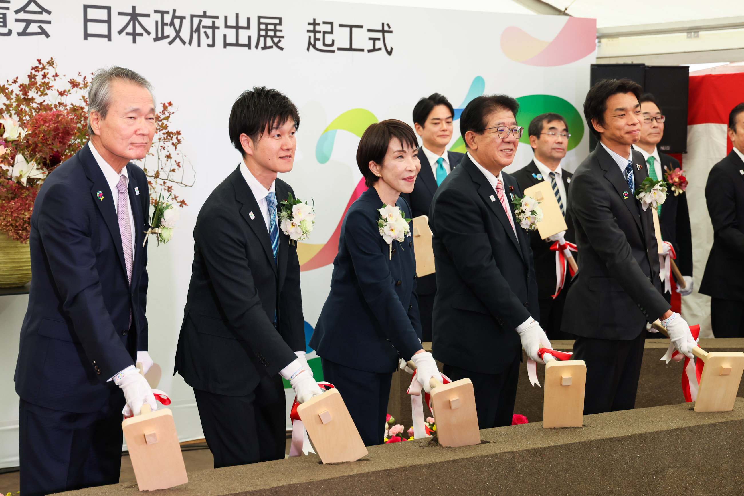 Prime Minister Takaichi participating in a groundbreaking ceremony (4)