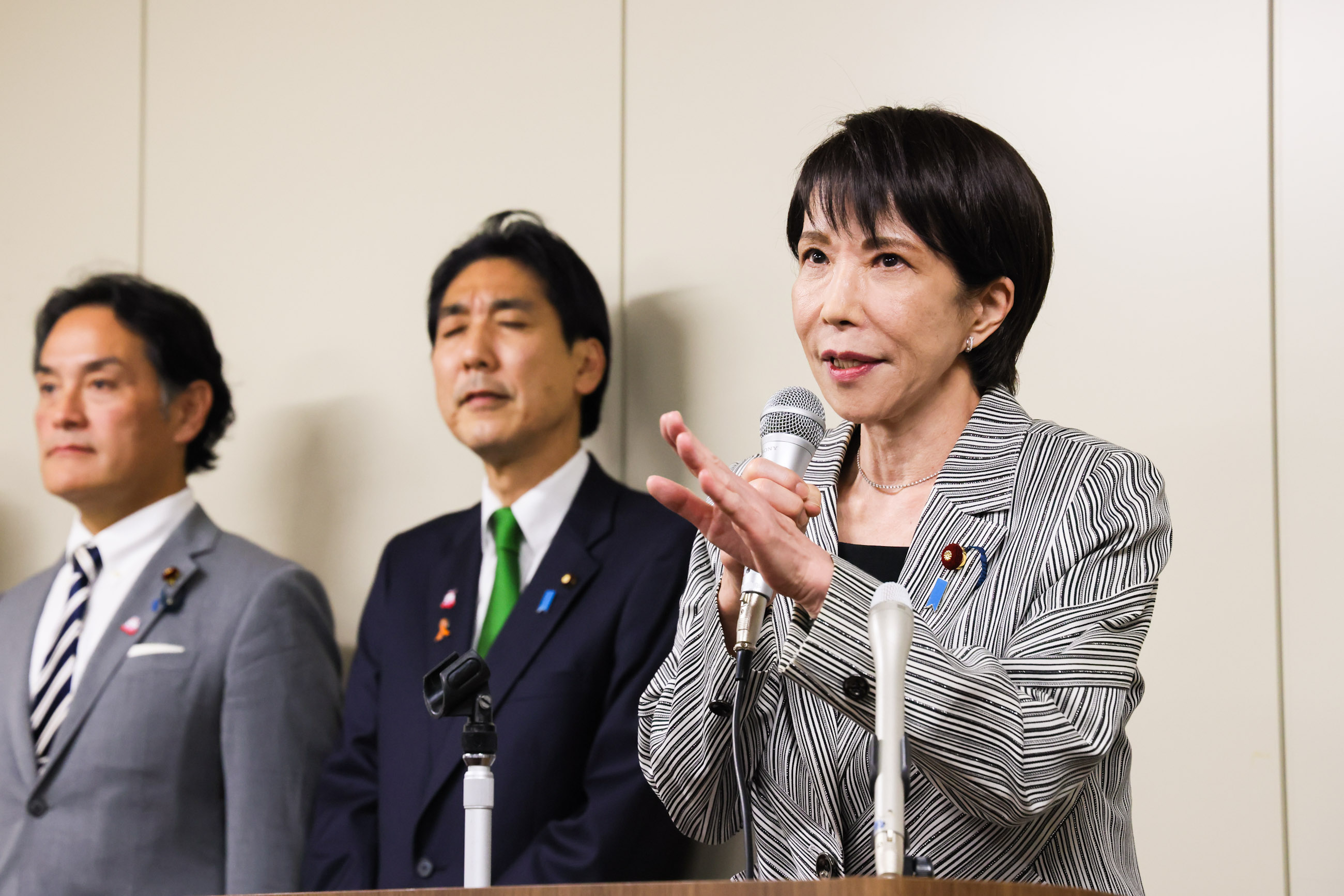 Prime Minister Takaichi delivering an address (1)