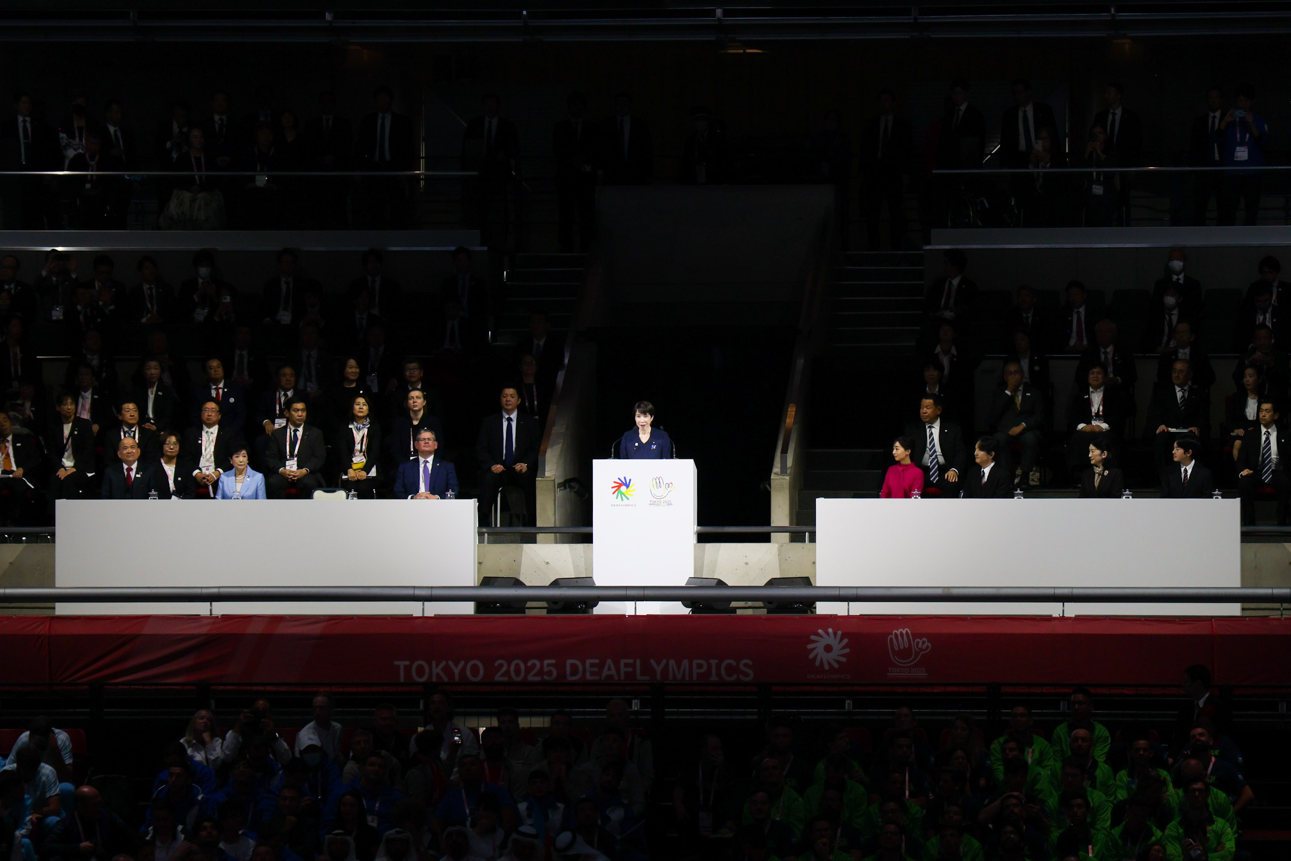 Prime Minister Takaichi delivering an address (3)