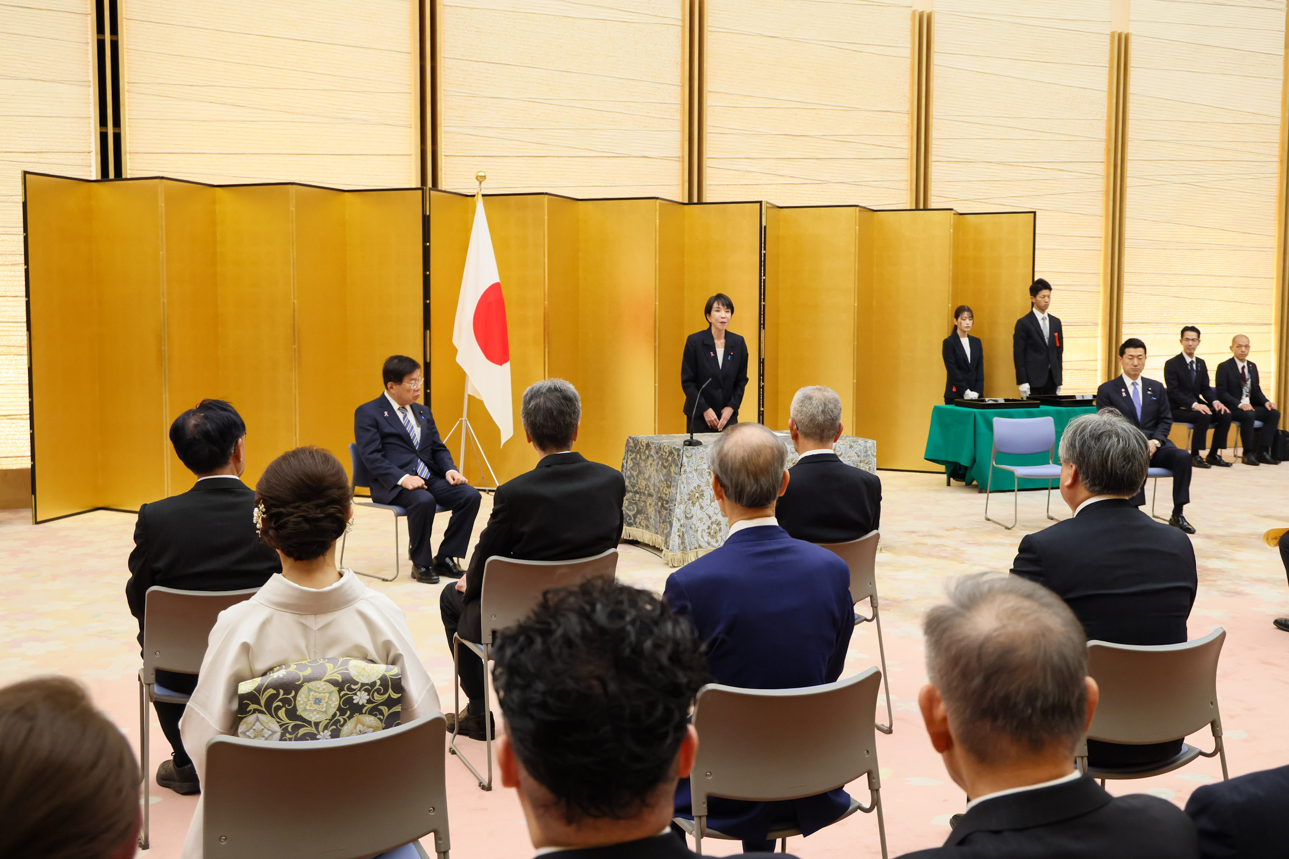 Prime Minister Takaichi delivering an address (3)