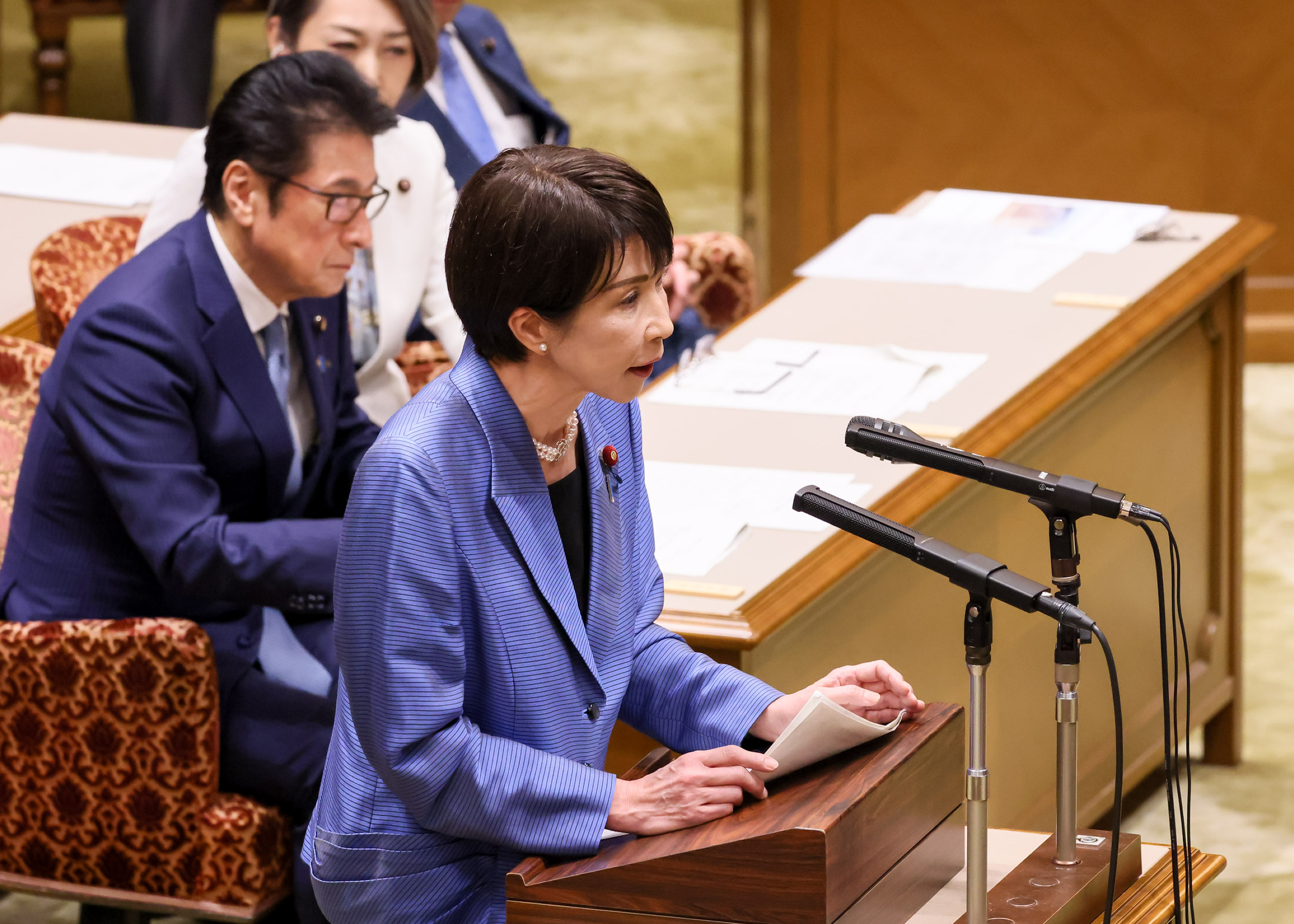 Prime Minister Takaichi making a statement (1)