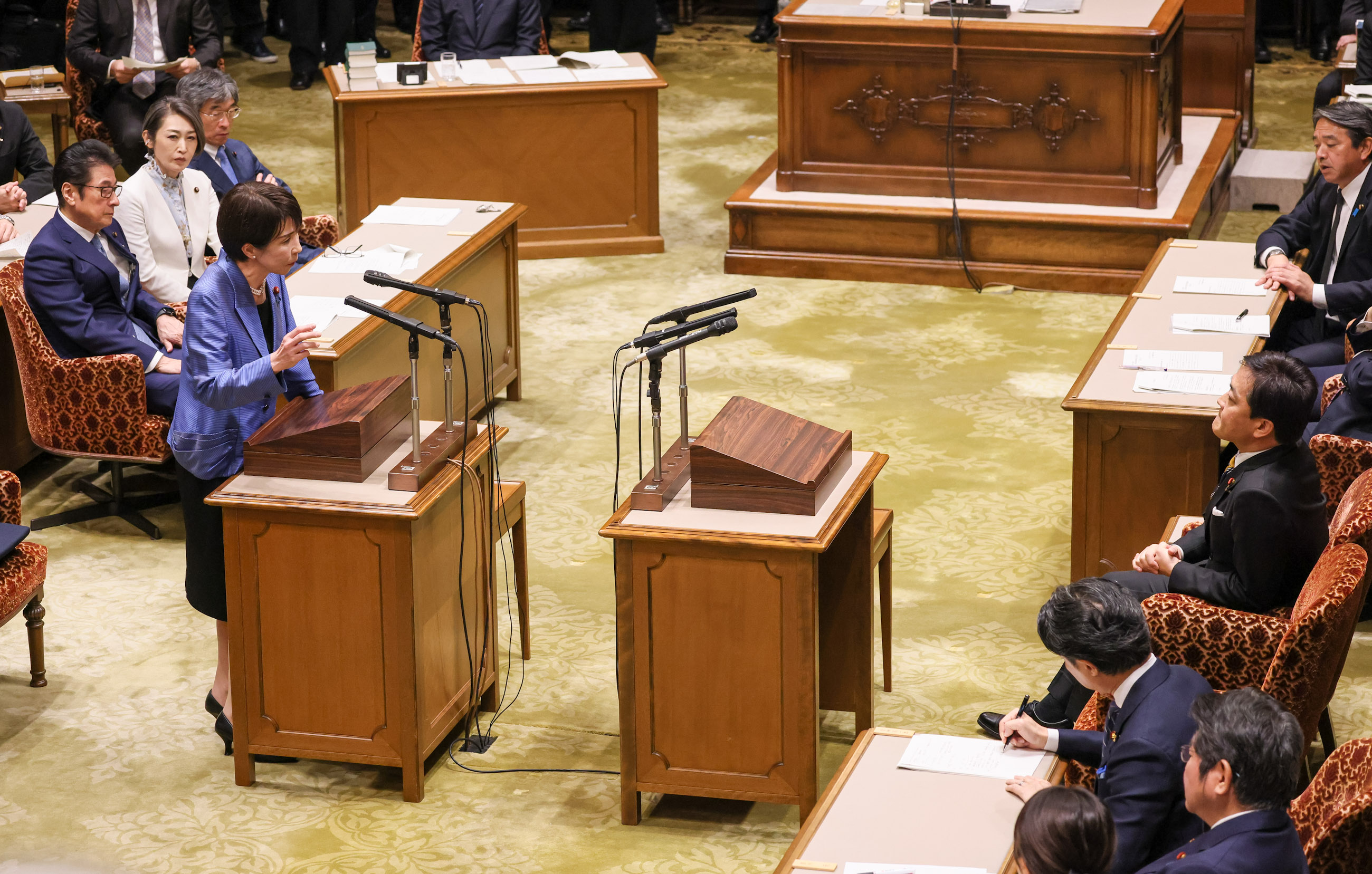 Prime Minister Takaichi making a statement (3)