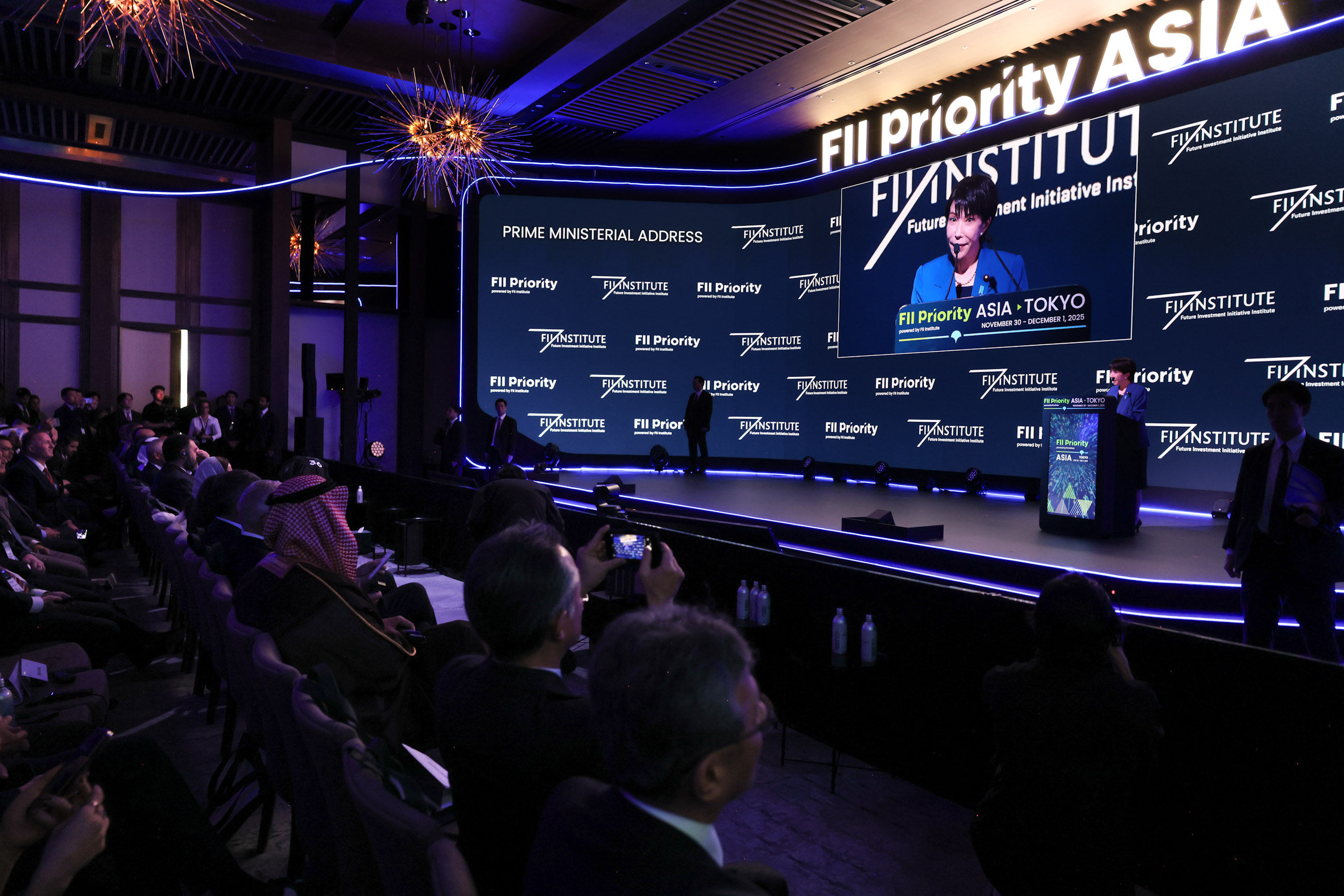 Prime Minister Takaichi delivering an address (4)