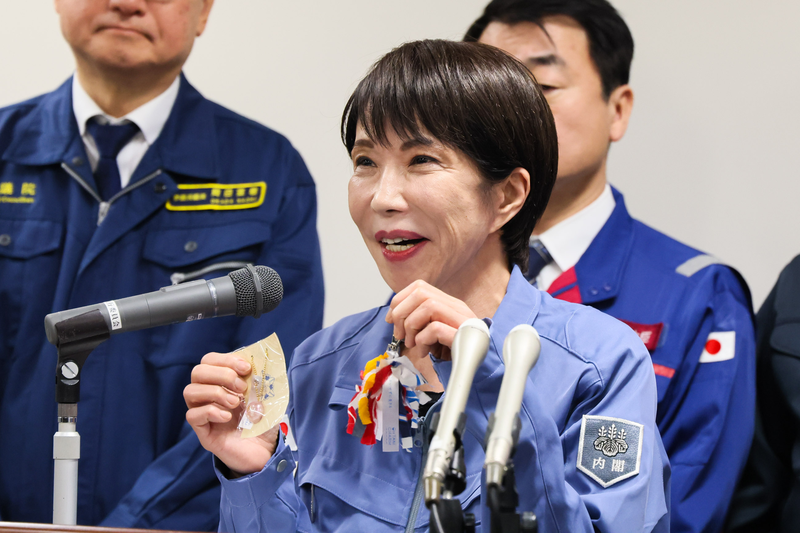 Prime Minister Takaichi speaking to the press (1)