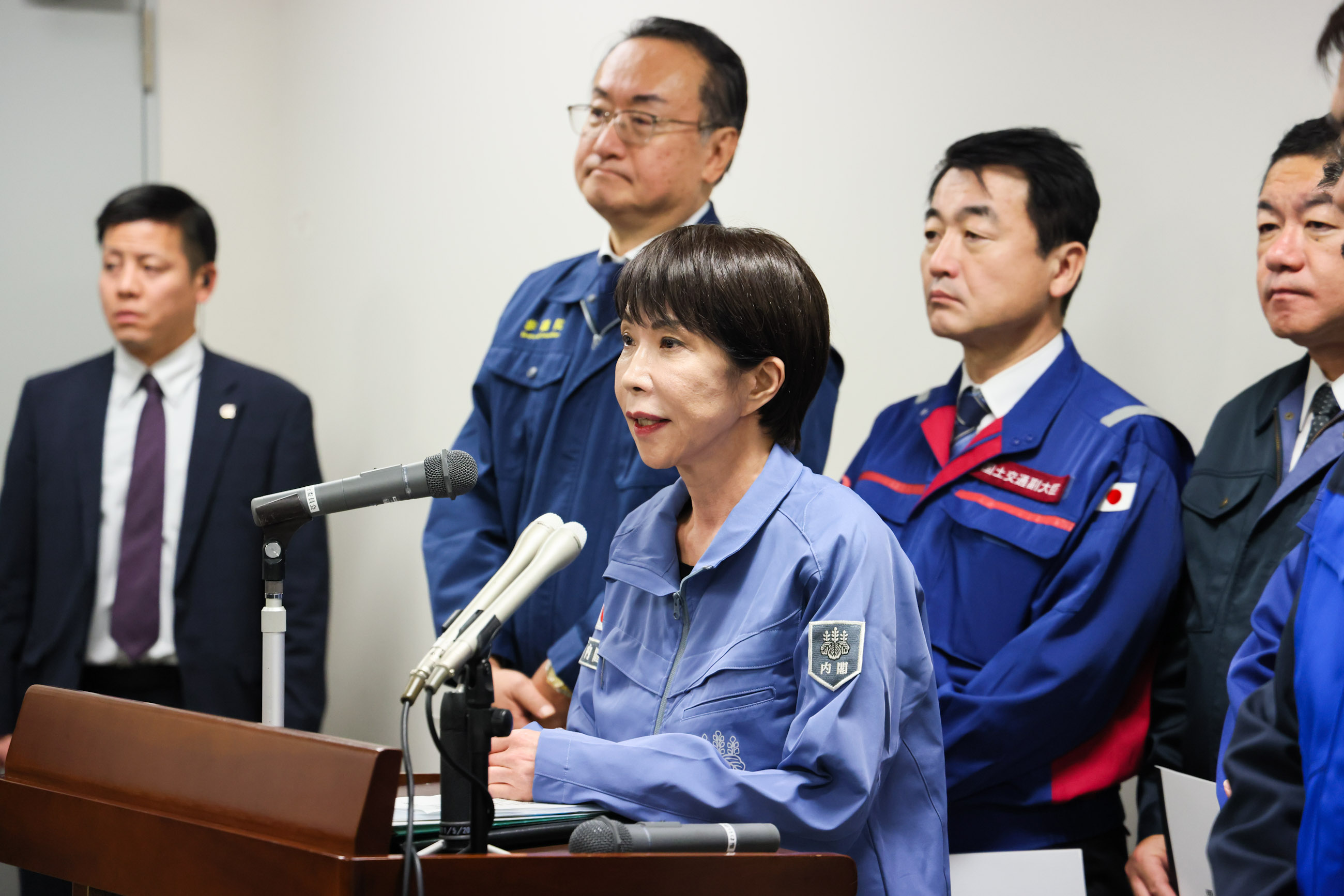 Prime Minister Takaichi speaking to the press (2)