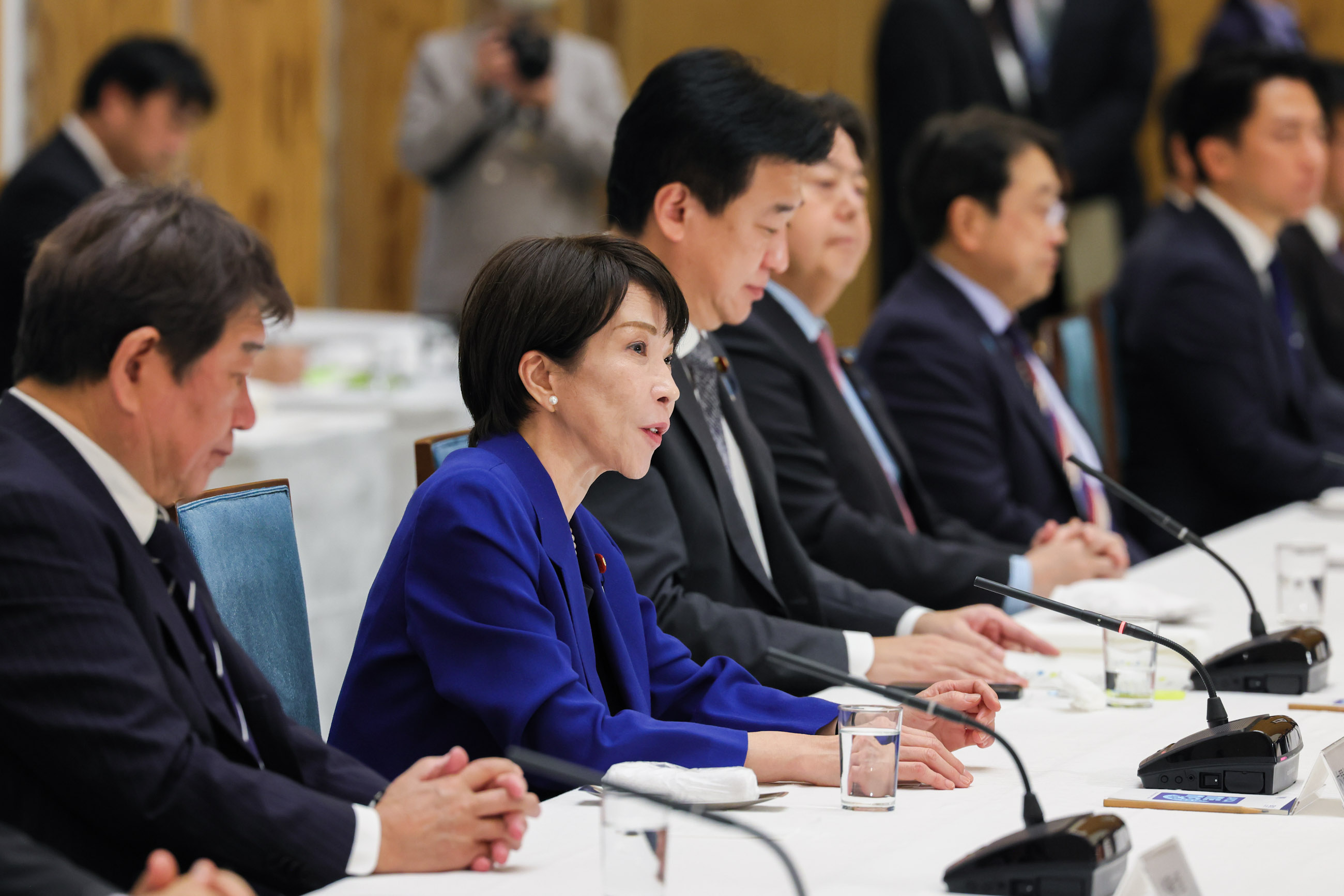 Prime Minister Takaichi delivering an address (5)