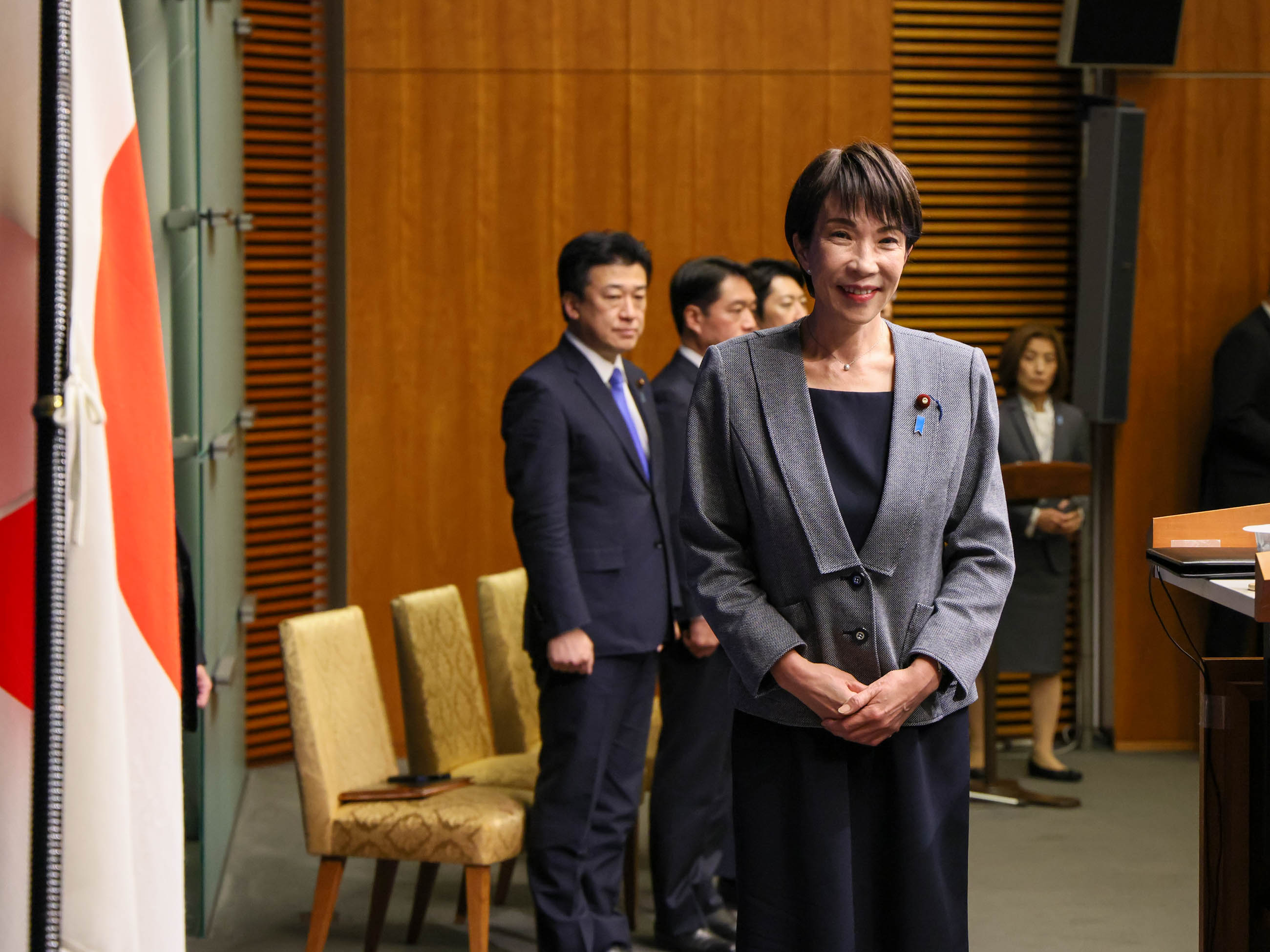 Prime Minister Takaichi ahead of the press conference 