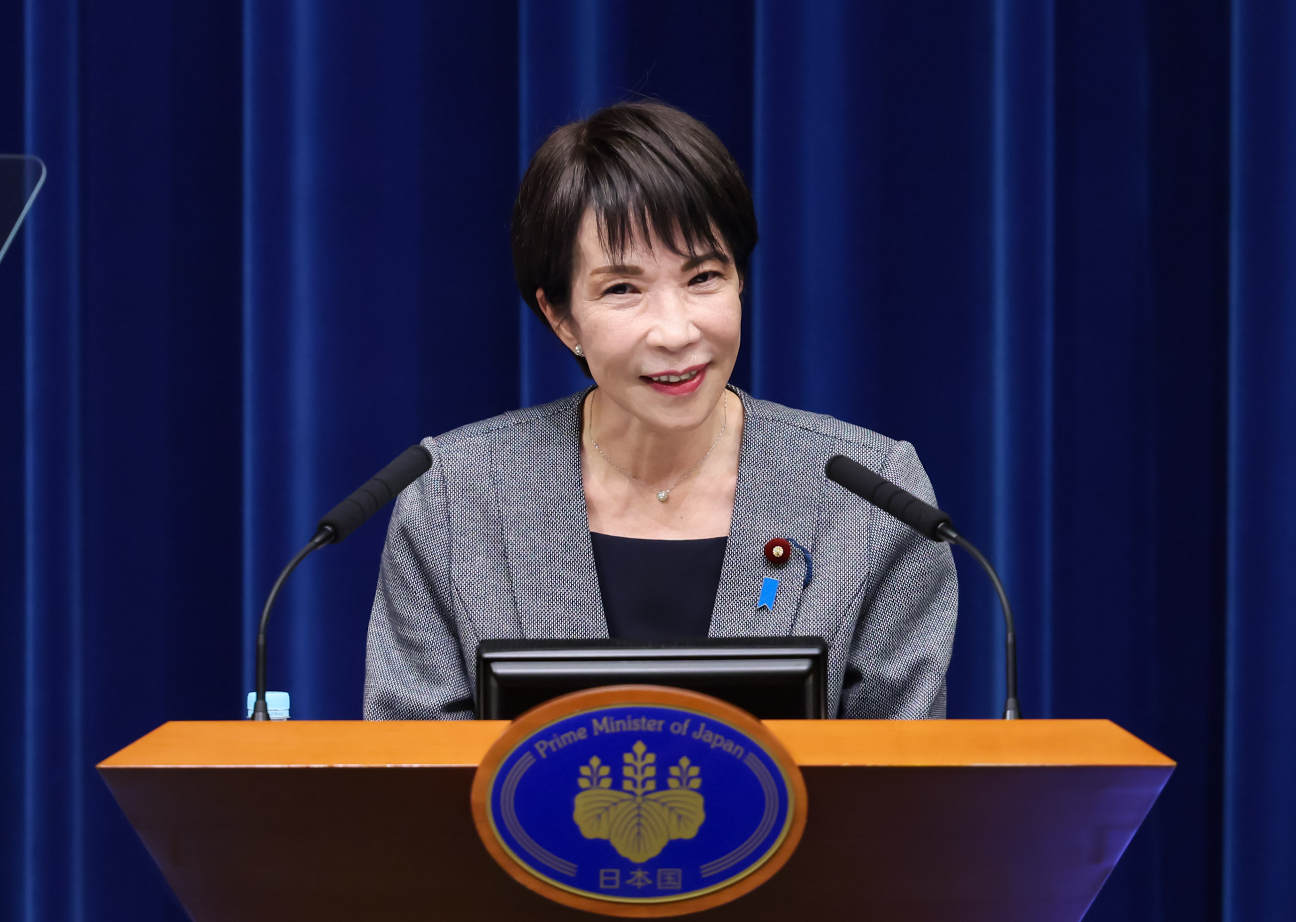 Prime Minister Takaichi making an opening statement (5)