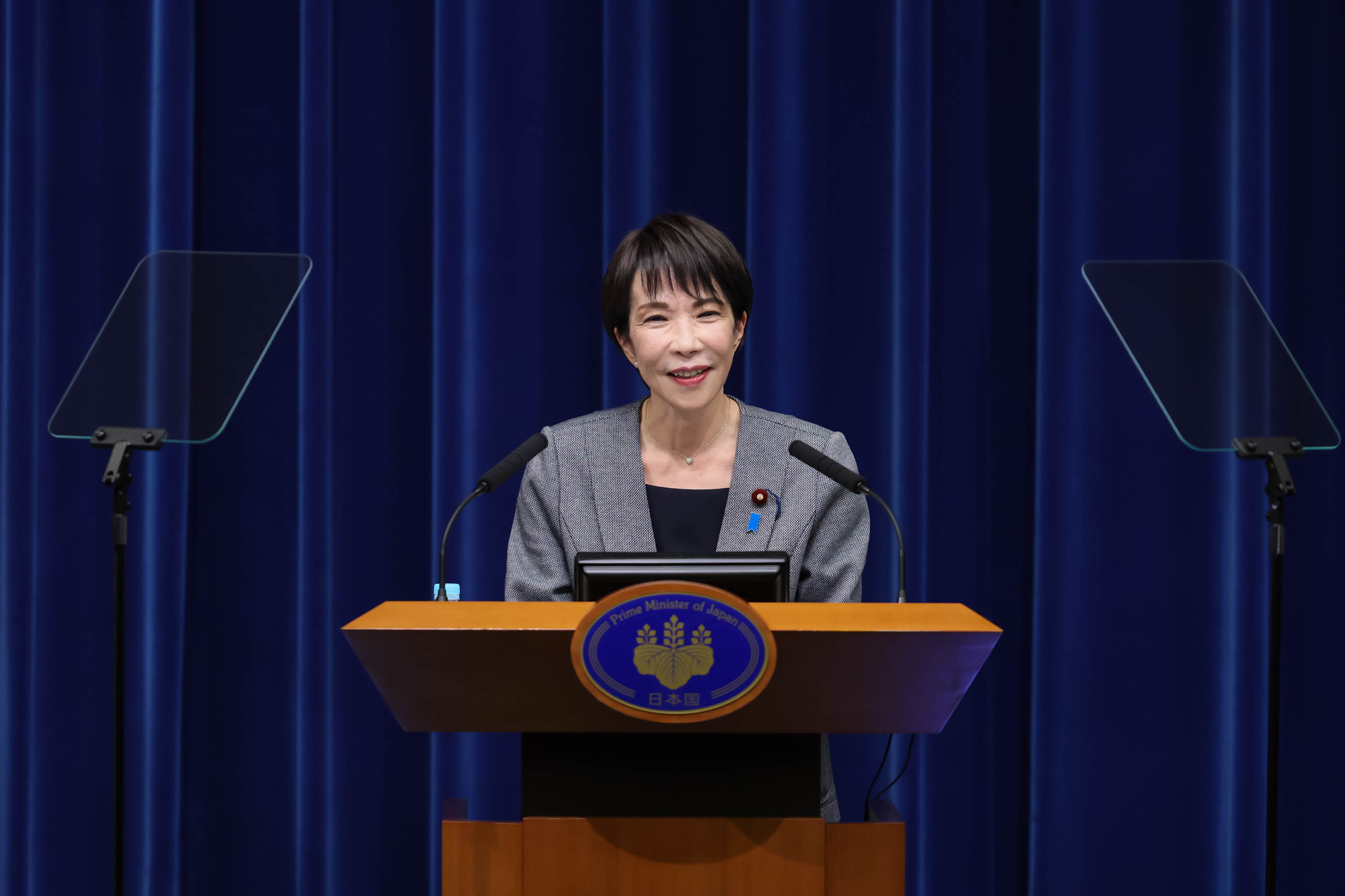 Prime Minister Takaichi making an opening statement (6)