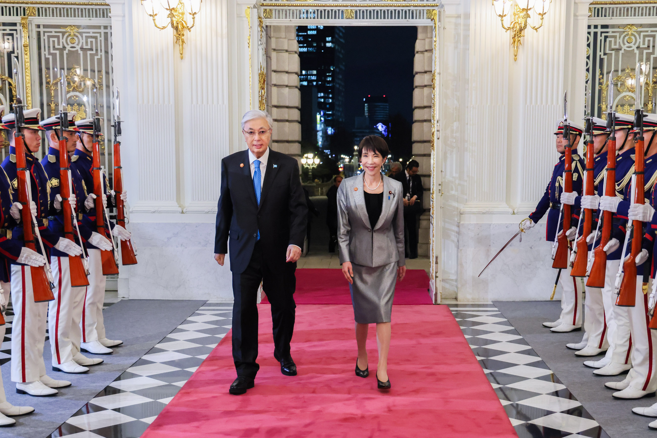 Prime Minister Takaichi welcoming President Tokaev of Kazakhstan (4)