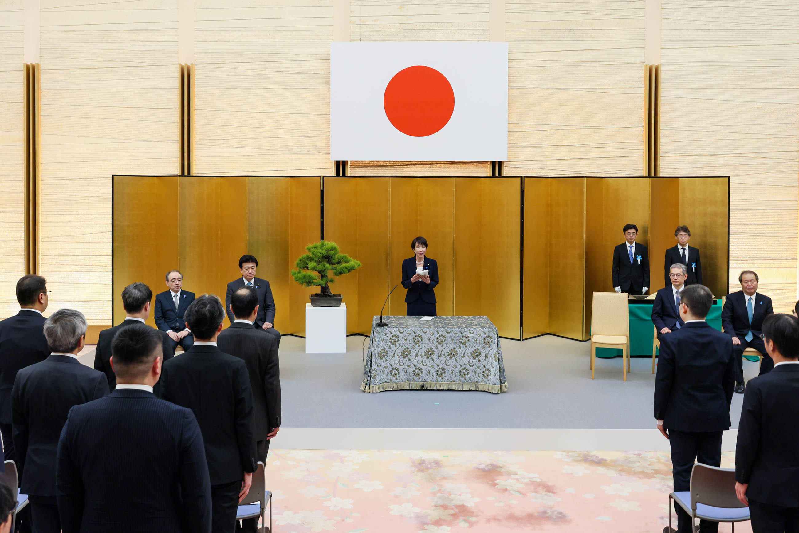 Prime Minister Takaichi delivering an address (1)