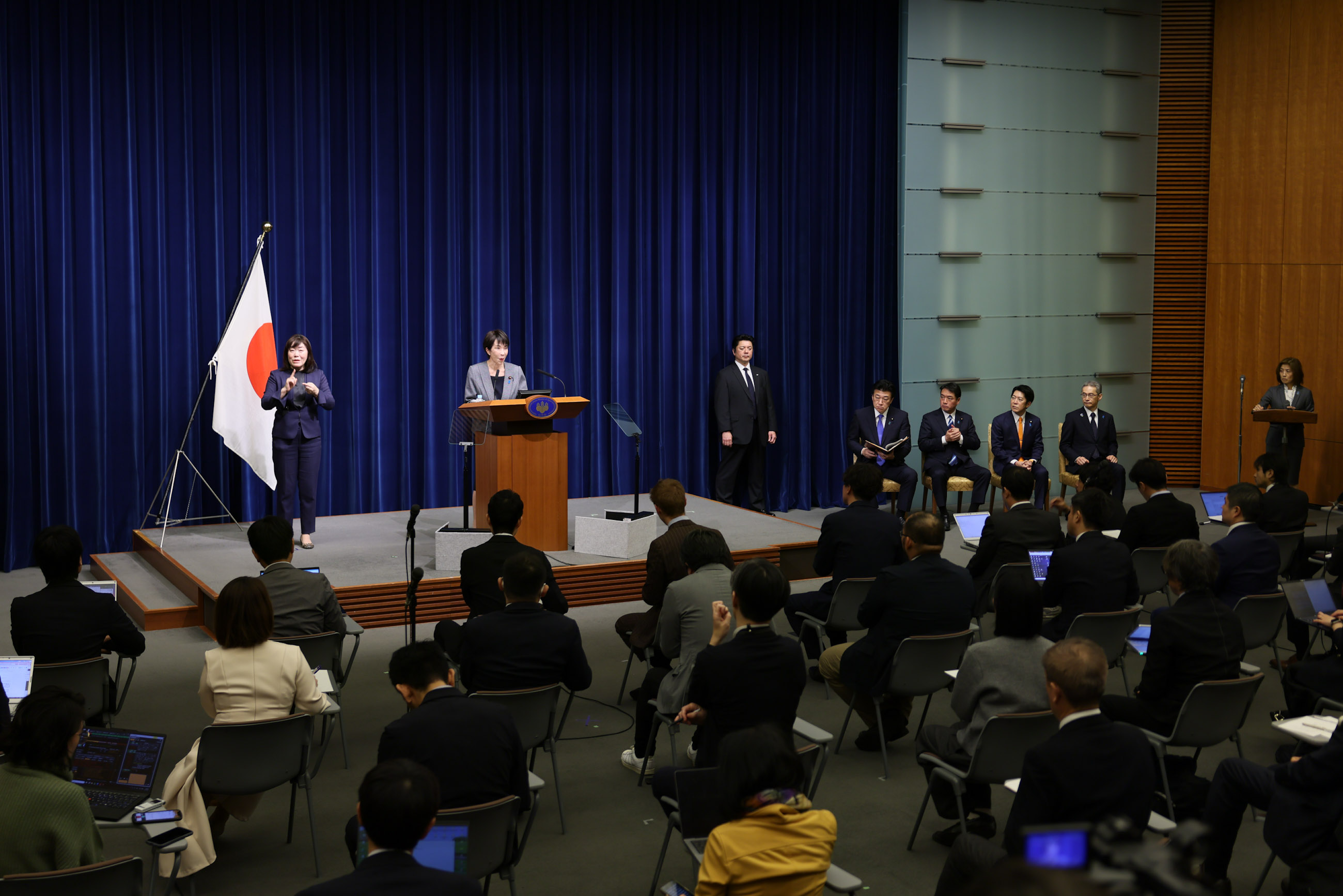 Prime Minister Takaichi answering questions from the press (1)