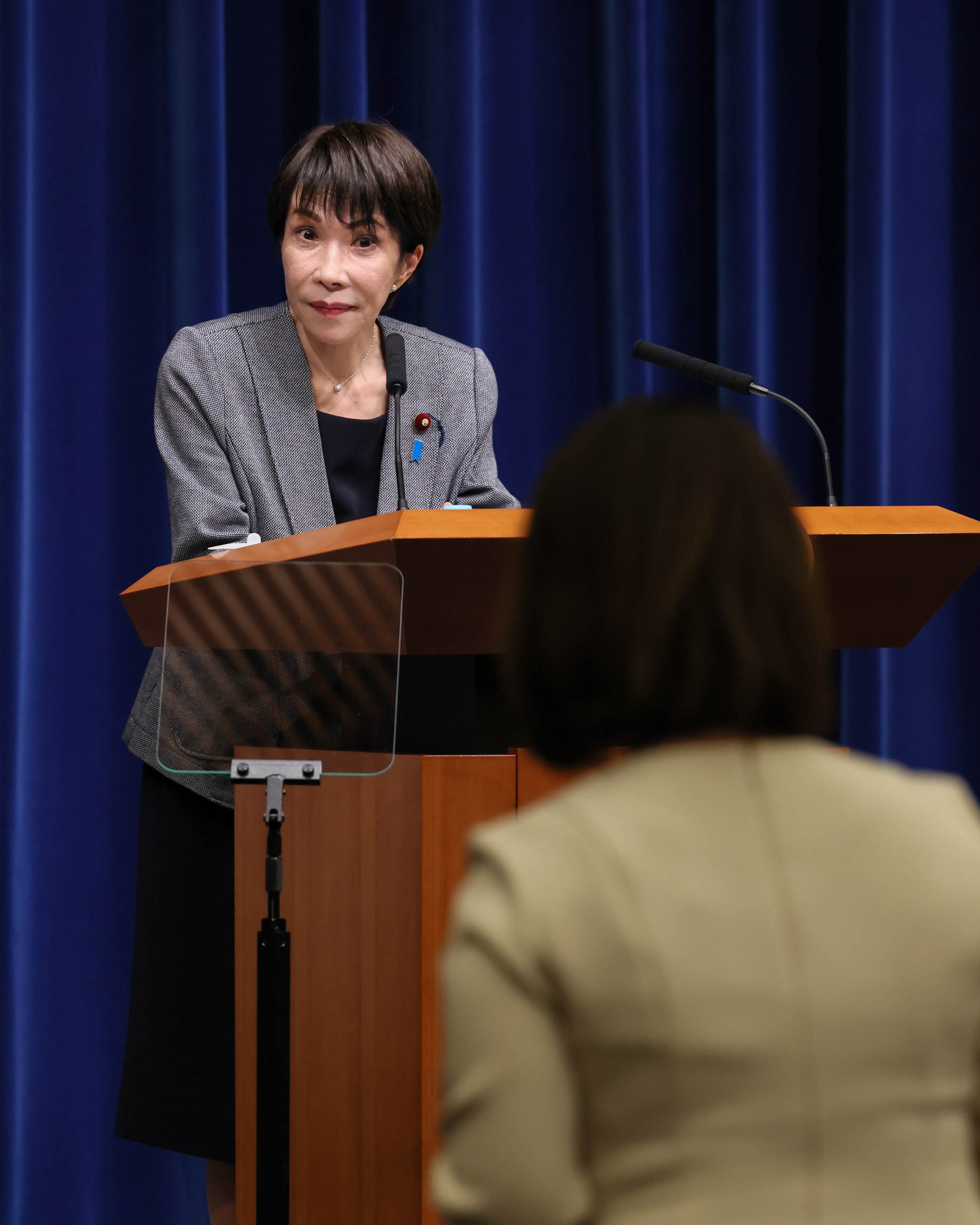 Prime Minister Takaichi answering questions from the press (3)
