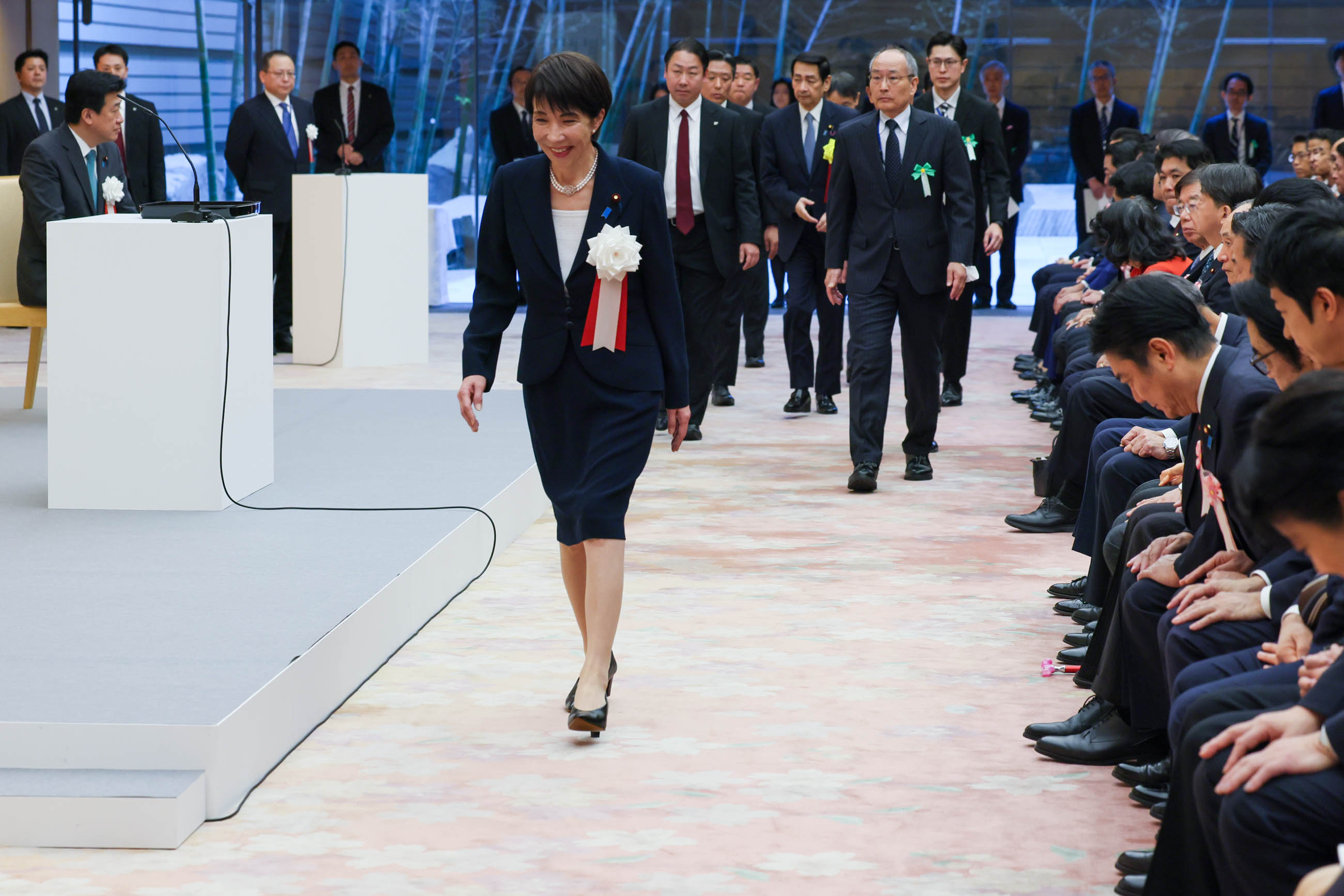 Prime Minister Takaichi attending the ceremony
