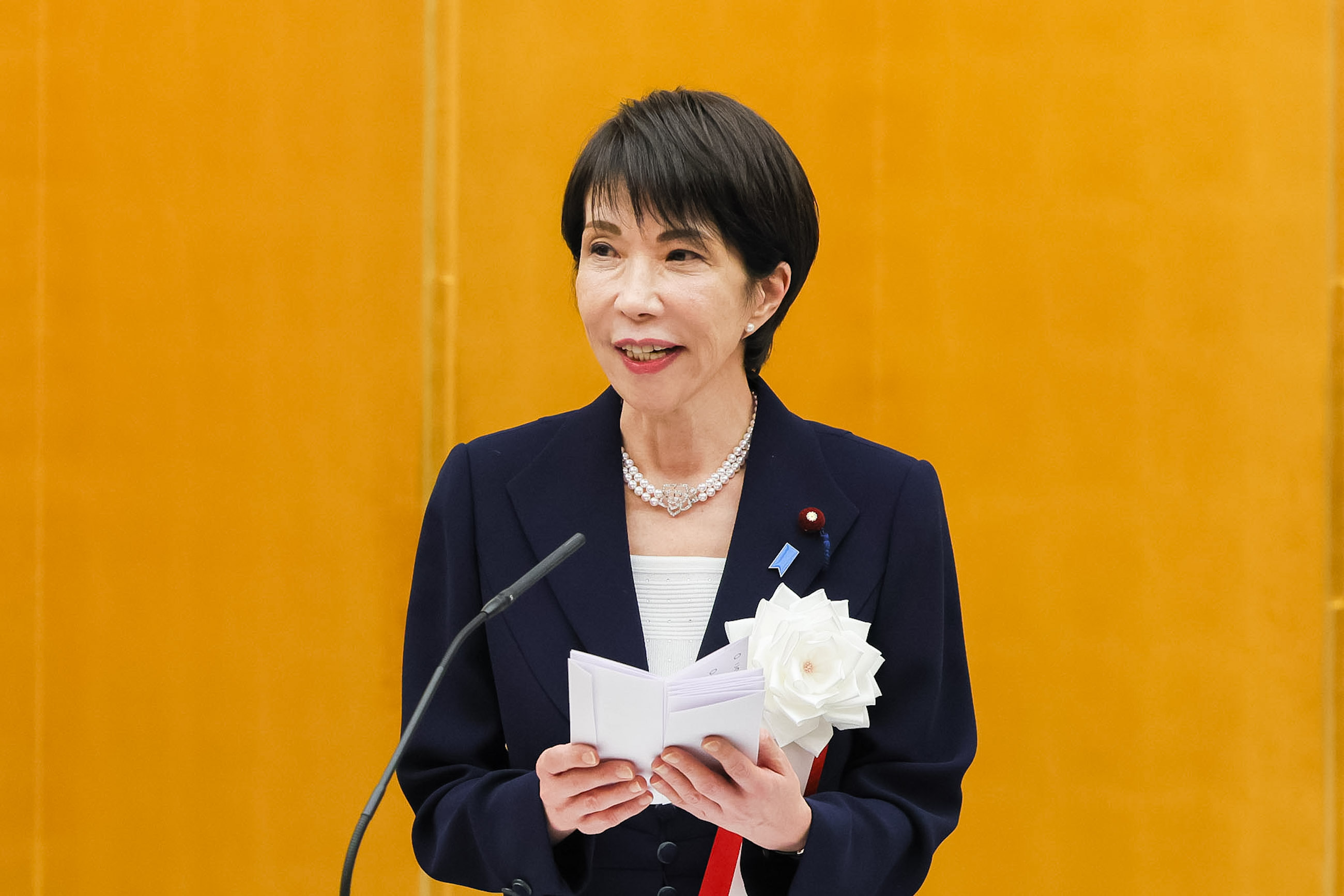 Prime Minister Takaichi delivering an address (2)