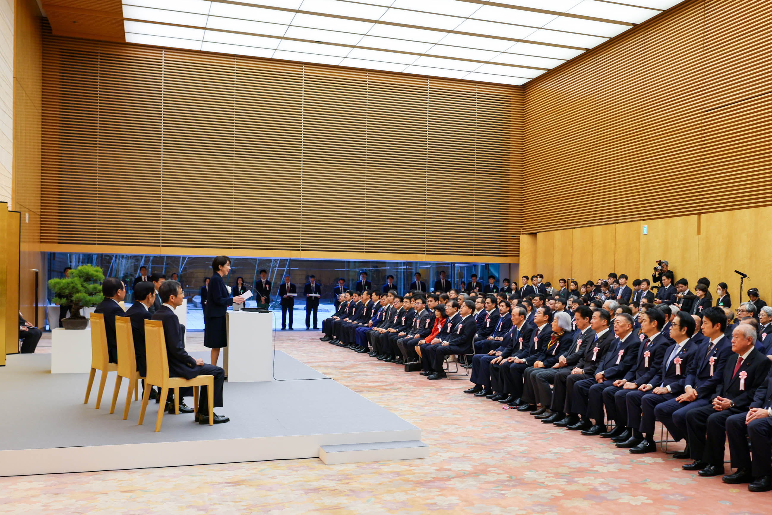 Prime Minister Takaichi delivering an address (5)