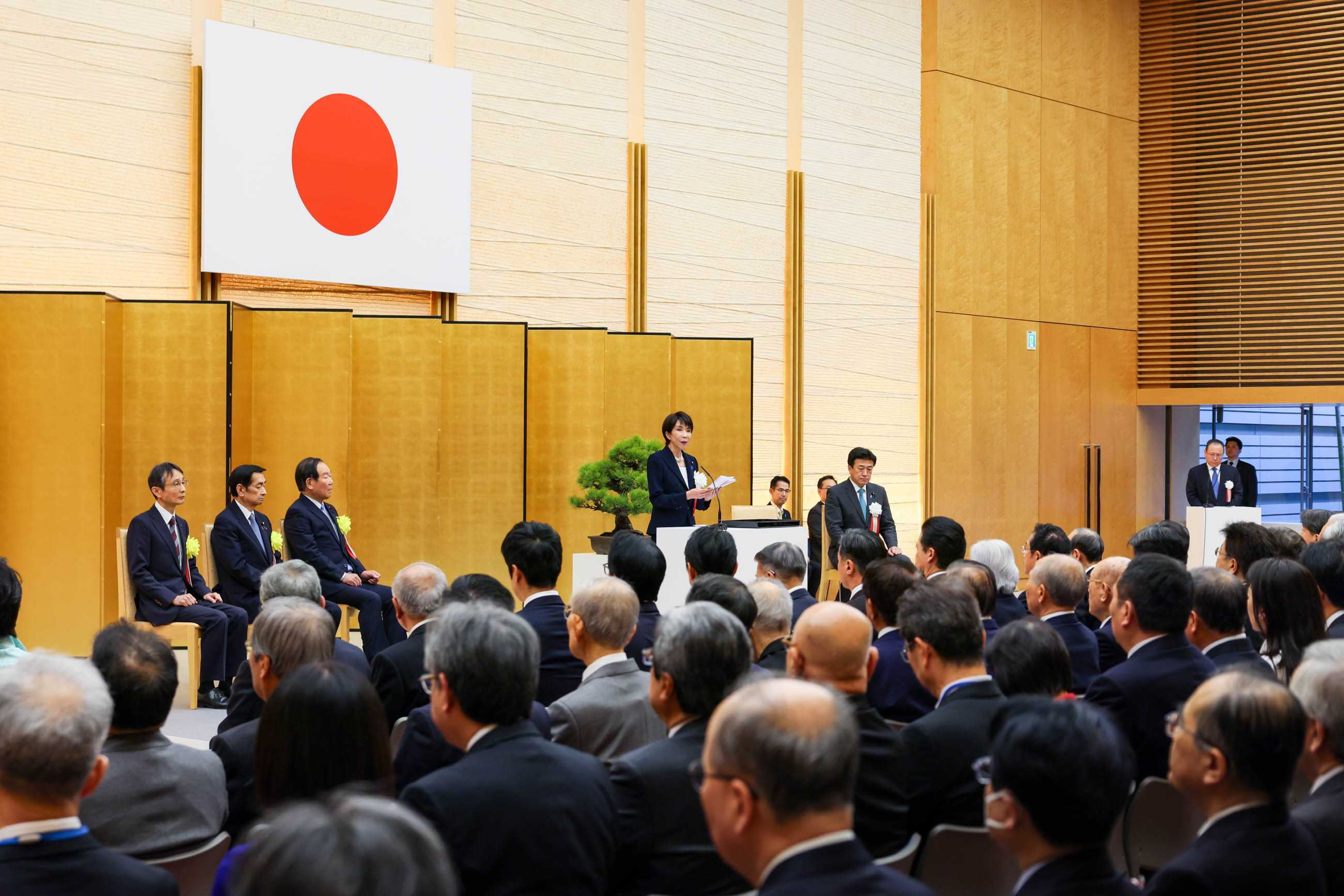 Prime Minister Takaichi delivering an address (7)