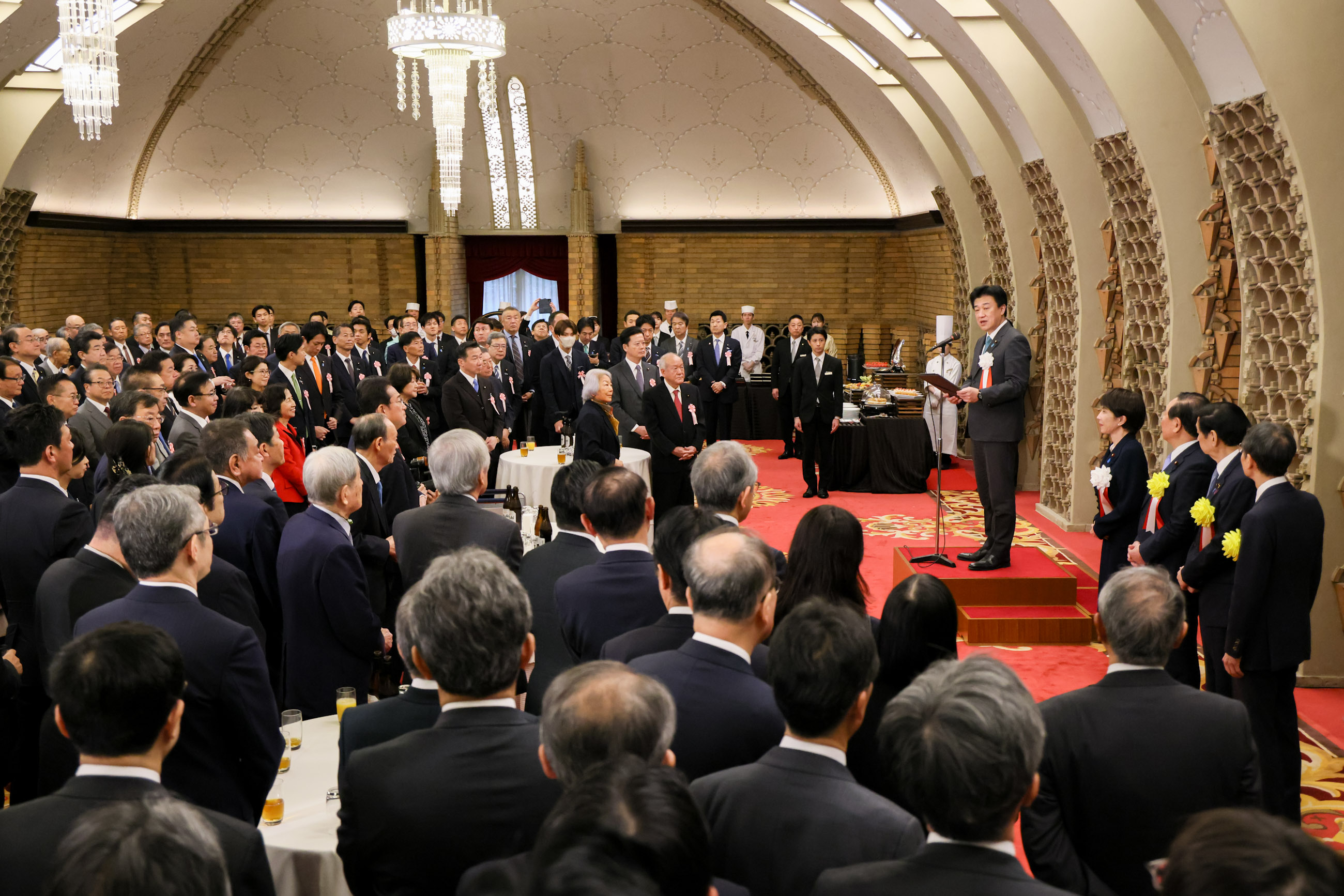 Chief Cabinet Secretary Kihara making a remark at the celebration (2)