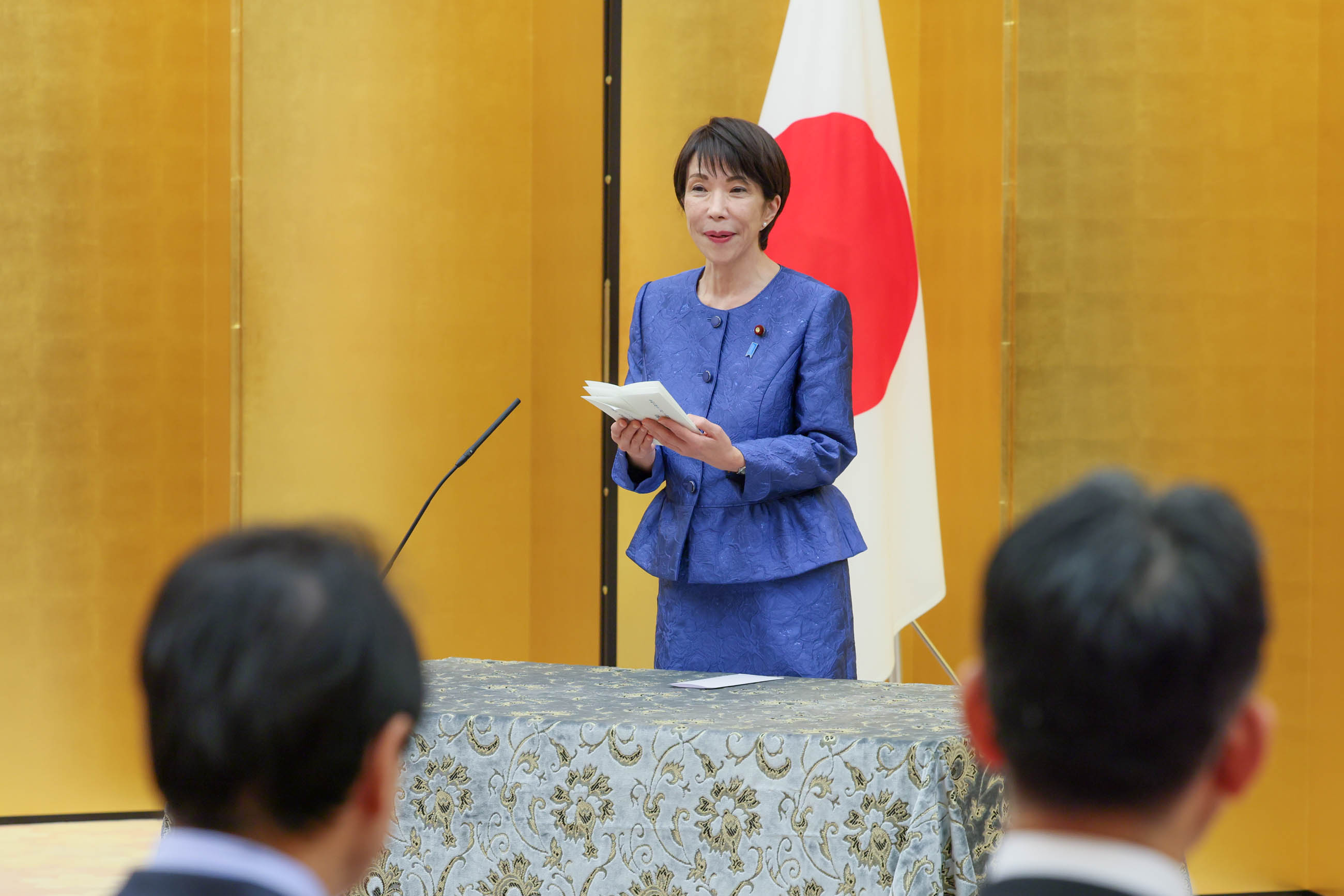 Prime Minister Takaichi making a remark (1)