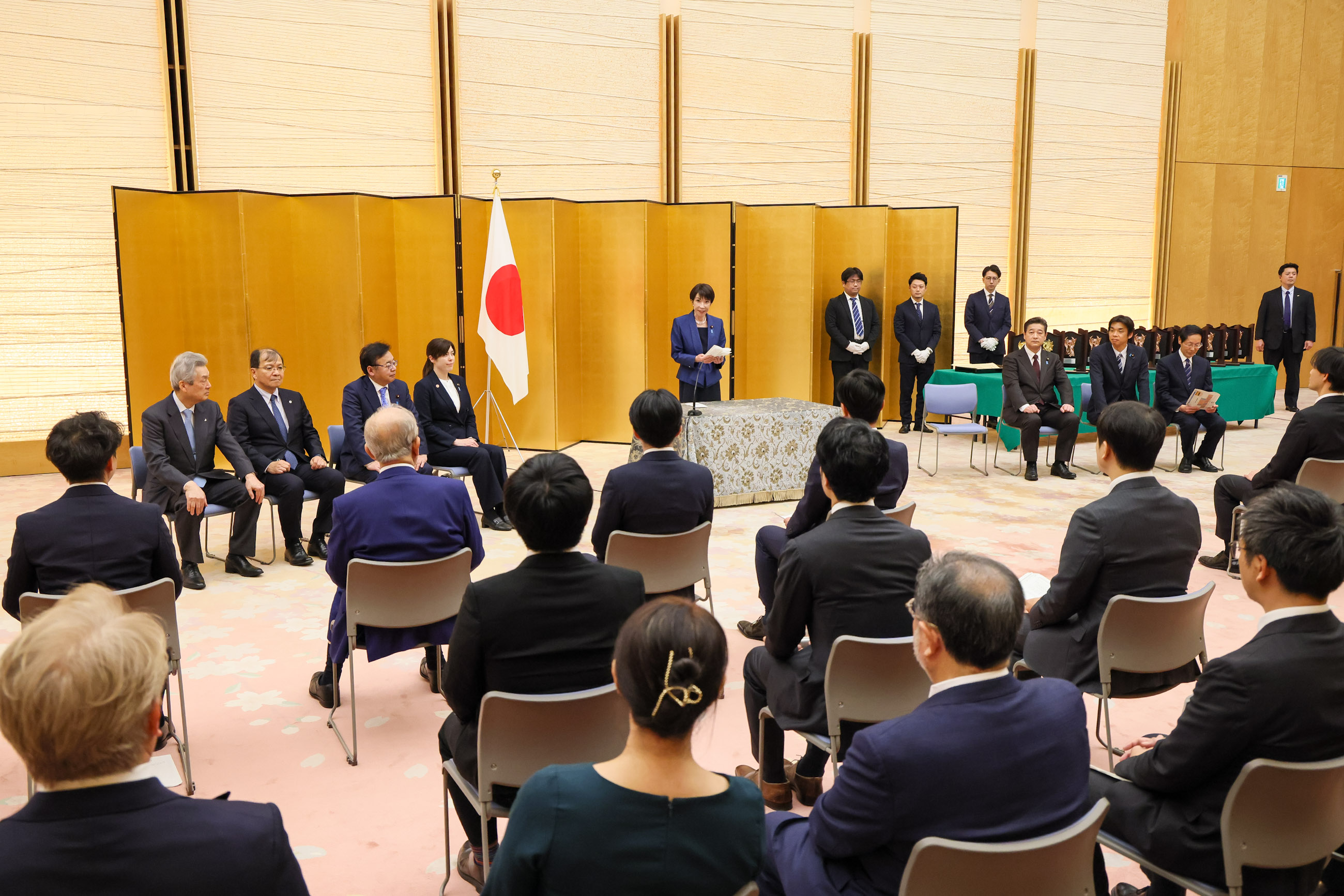 Prime Minister Takaichi delivering an address (2)