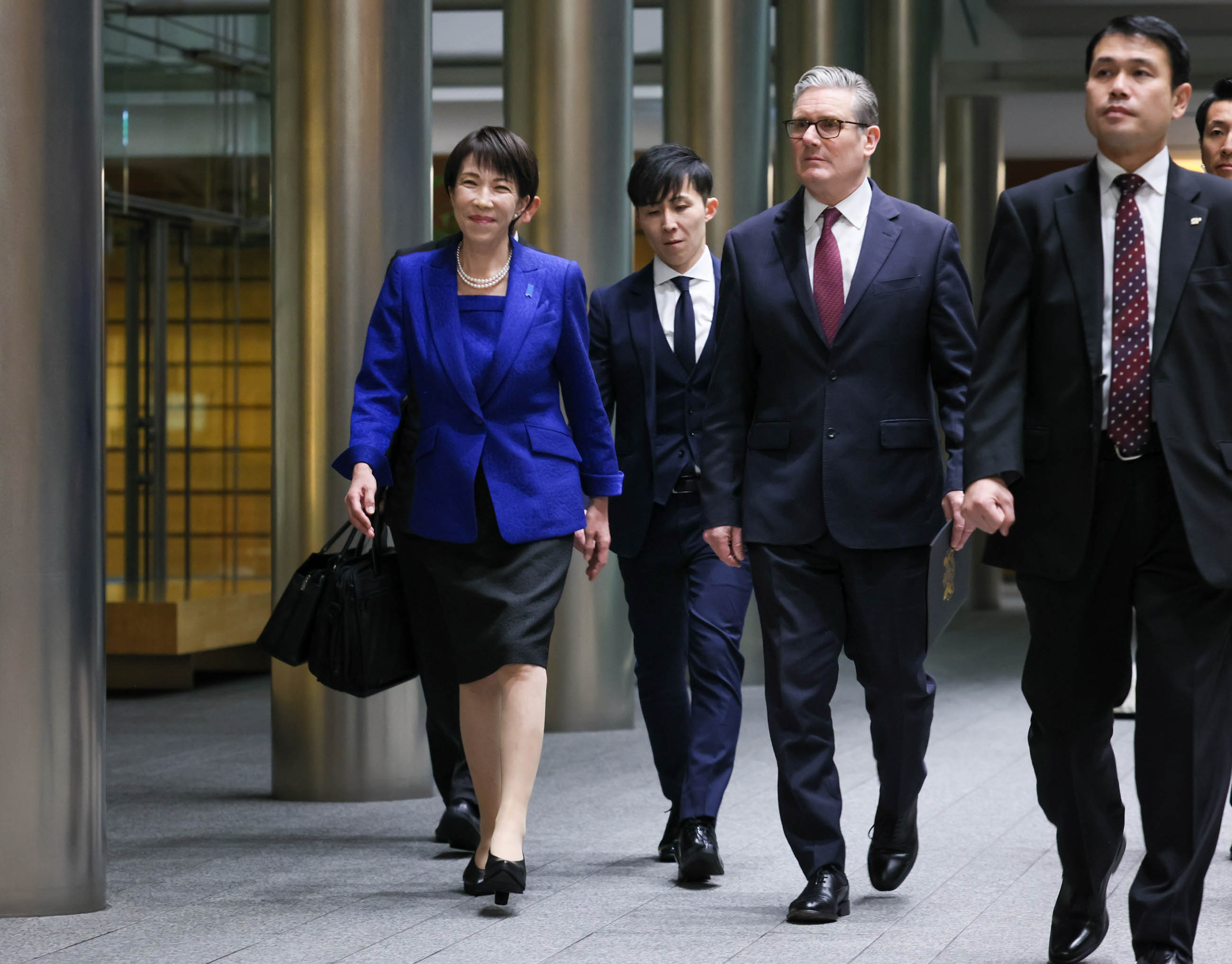 The two leaders ahead of the joint press occasion 
