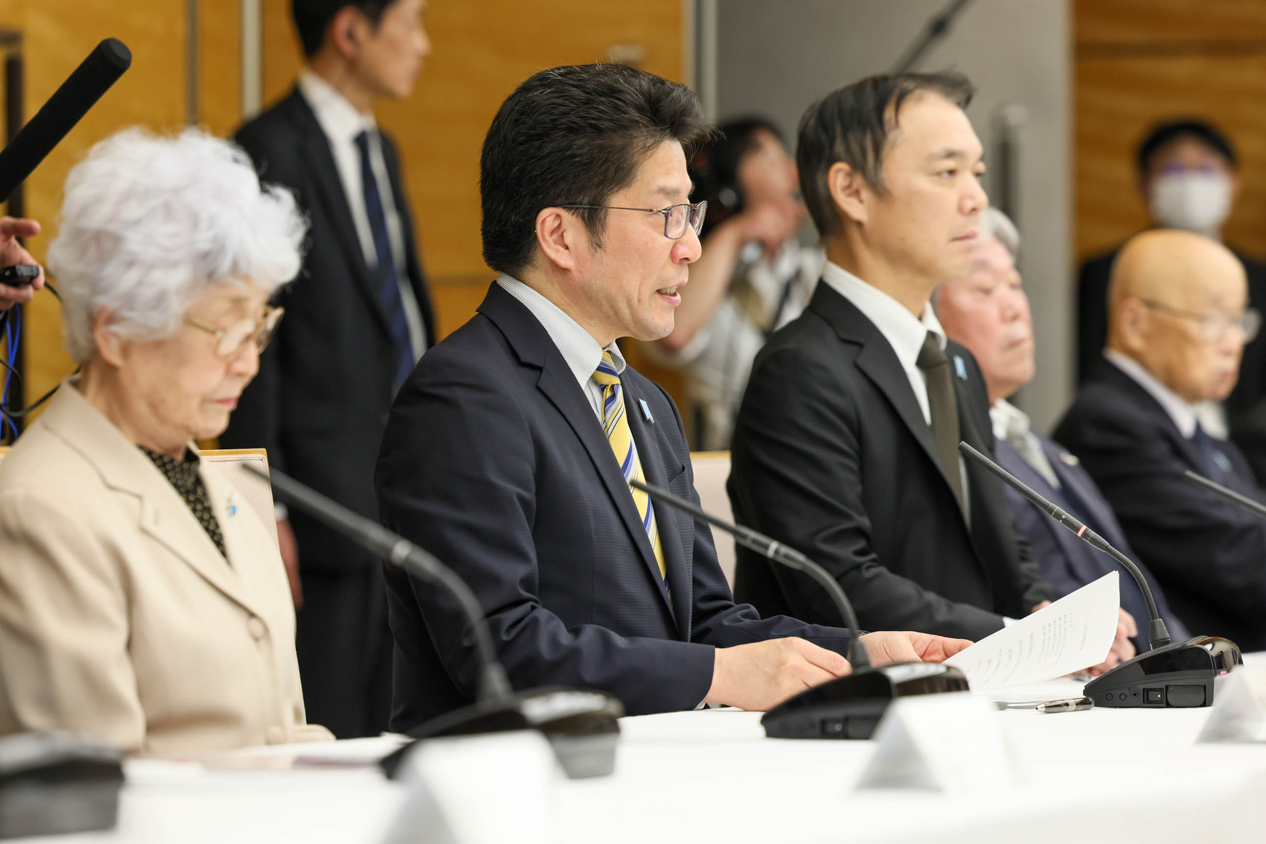 Scene from a meeting with families of abductees and others