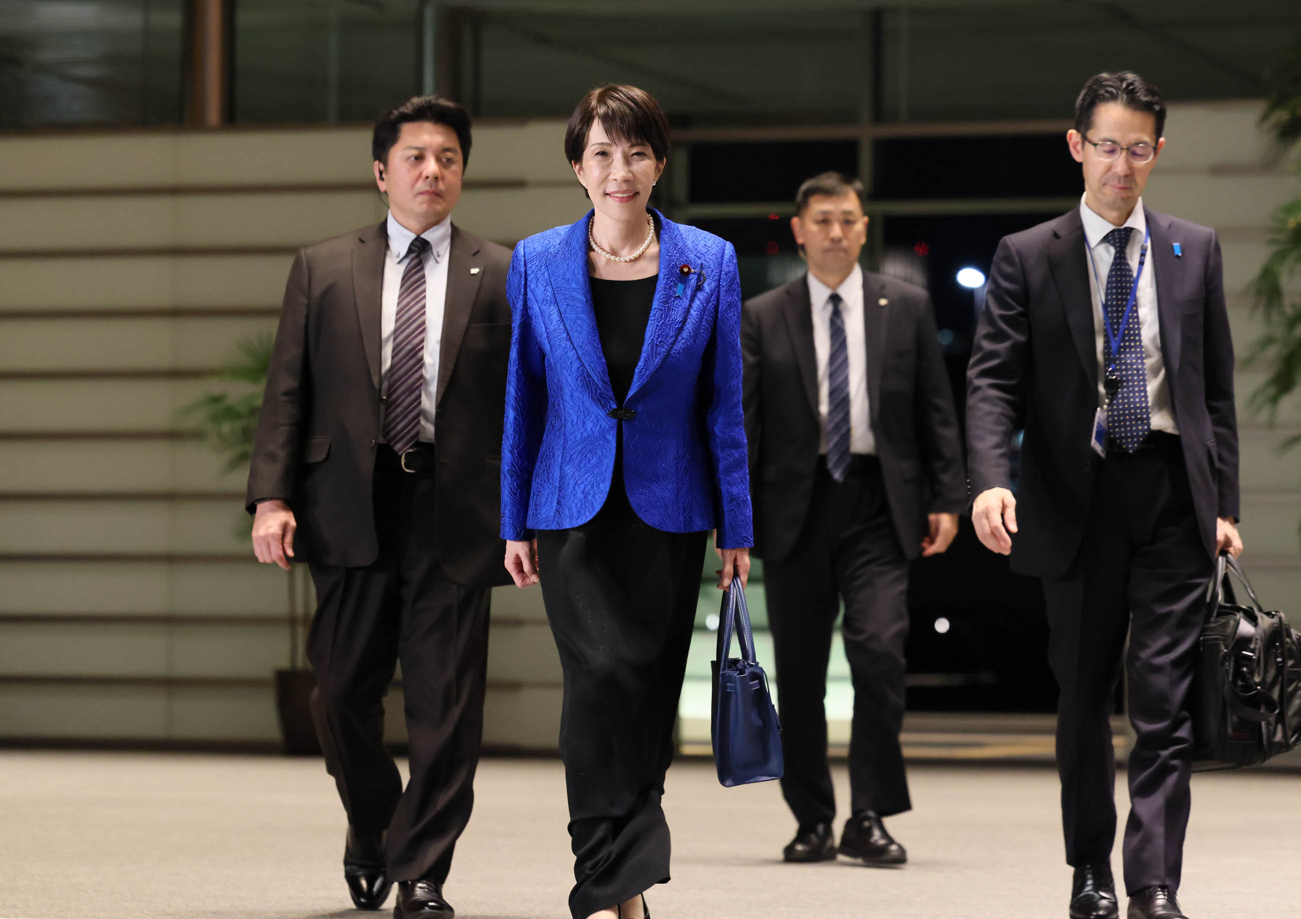 Prime Minister Takaichi returning from the attestation ceremony