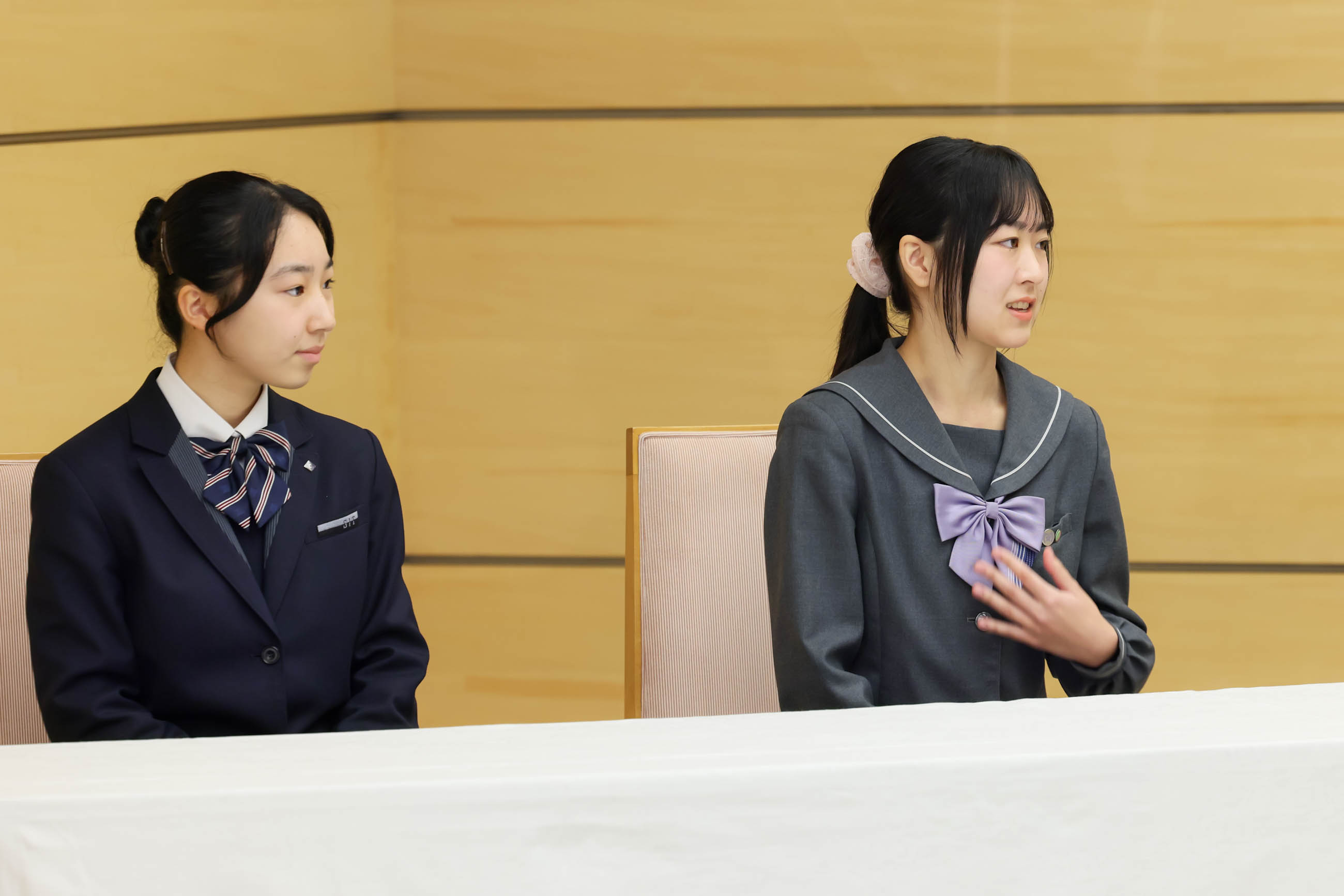 Scene from the courtesy call 