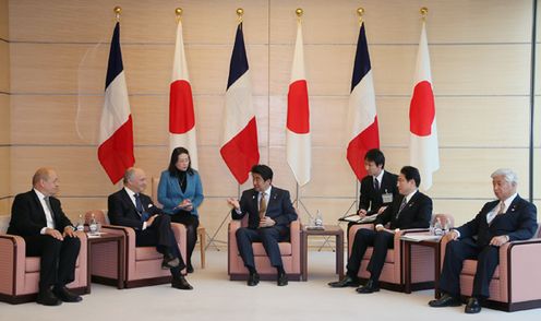 Photograph of the Prime Minister receiving the courtesy call