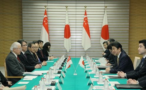 Photograph of the Japan-Singapore Summit Meeting