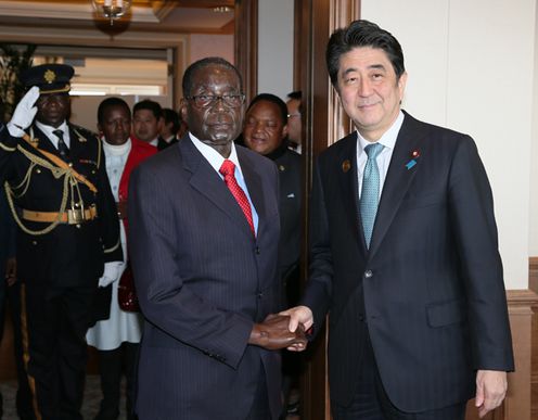 Photograph of the Japan-Zimbabwe Summit Meeting