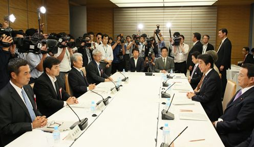 Photograph of the Prime Minister making a statement (3)