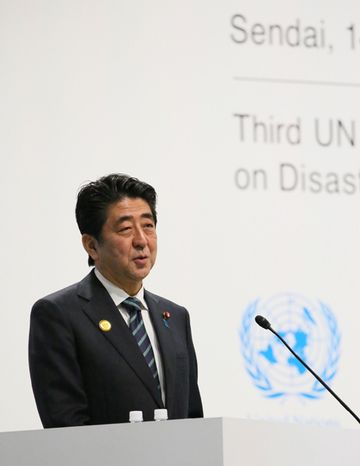 Photograph of the Prime Minister delivering an address during the High Level Segment