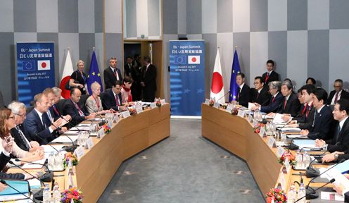 Photograph of the Japan-EU Summit Meeting