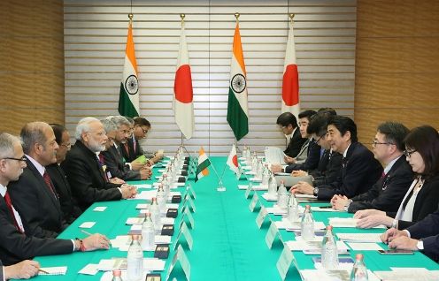 Photograph of the Japan-India Summit Meeting