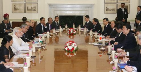 Photograph of the Japan-India Summit Meeting