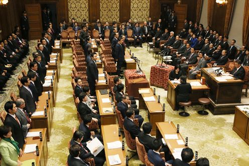 Photograph of the vote at the meeting of the Budget Committee of the House of Representatives