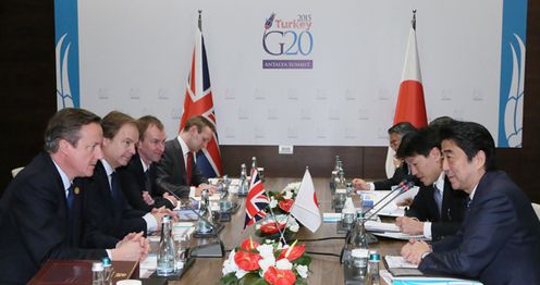 Photograph of the Japan-UK Summit Meeting