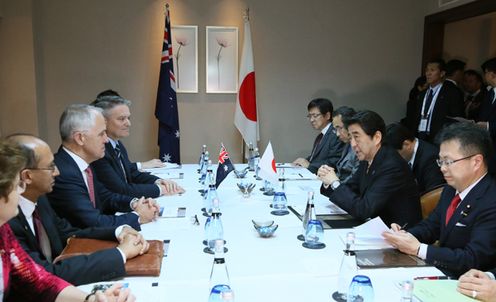 Photograph of the Japan-Australia Summit Meeting