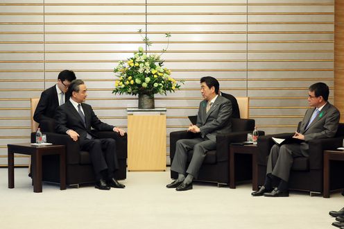 Photograph of the Prime Minister receiving the courtesy call