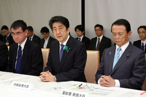 Eighth Meeting Of The Emergency Response Headquarters For The Earthquake Centered In The Kumamoto Region Of Kumamoto Prefecture 16 The Prime Minister In Action Prime Minister Of Japan And His Cabinet