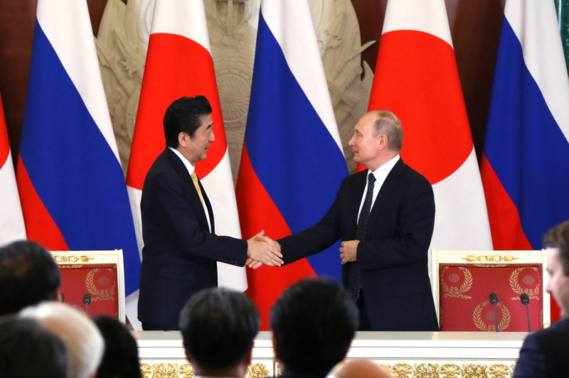Photograph of the Japan-Russia joint press conference