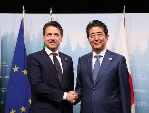 Photograph of the Japan-Italy Summit Meeting